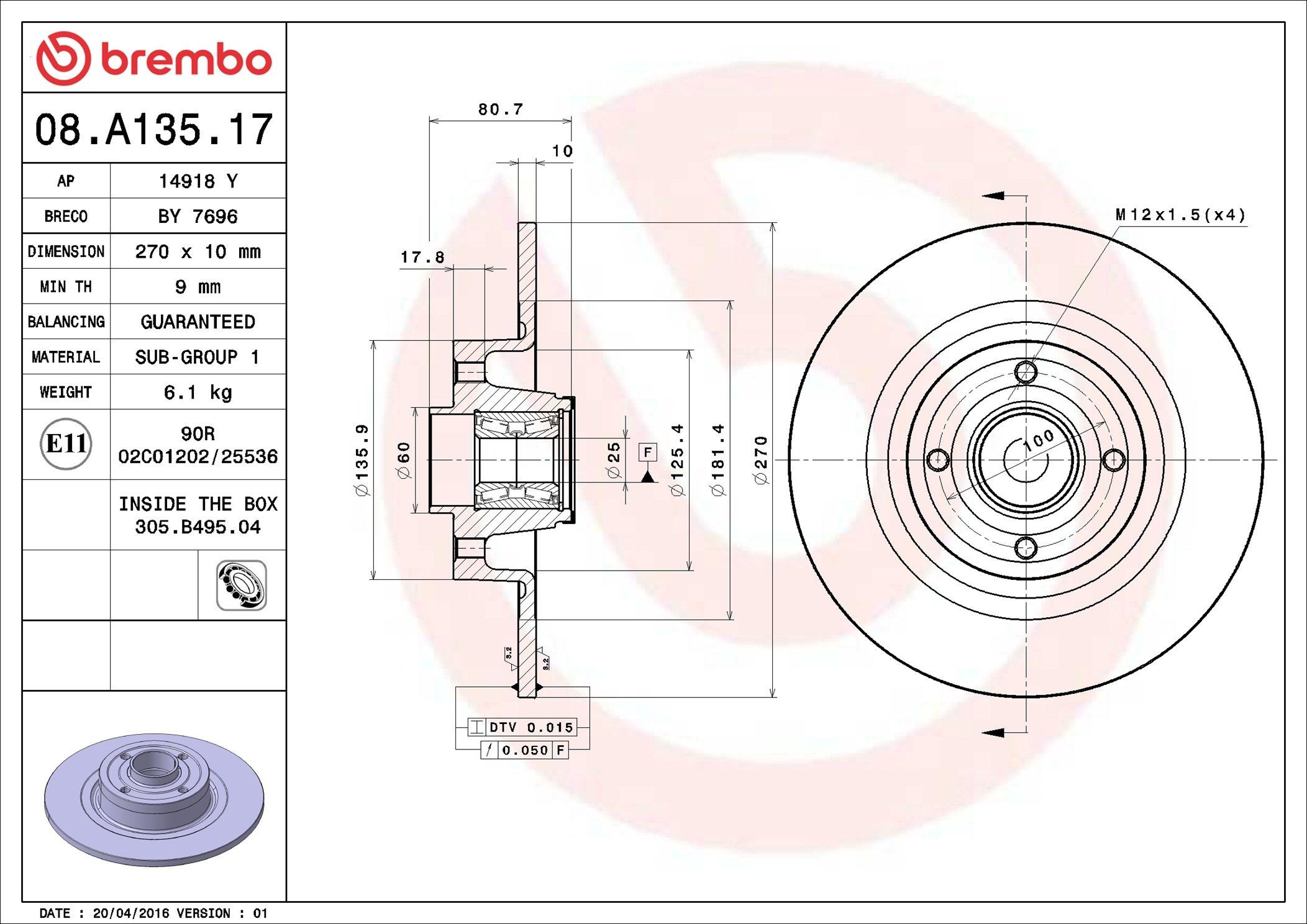 Frenos traseros Brembo 08A13517