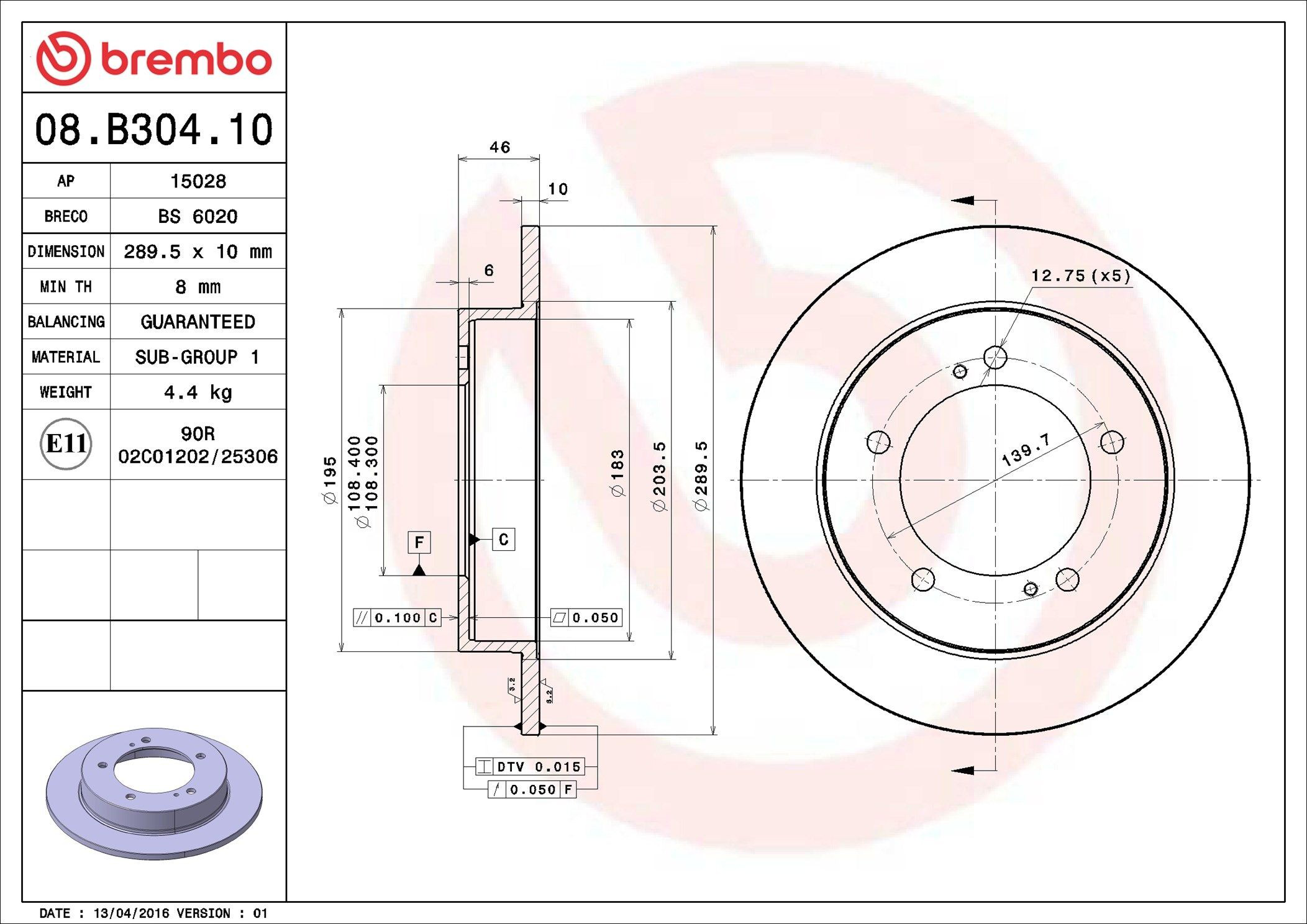 Frenos delanteros Brembo 08B30410 precio, desde 32,12 EUR