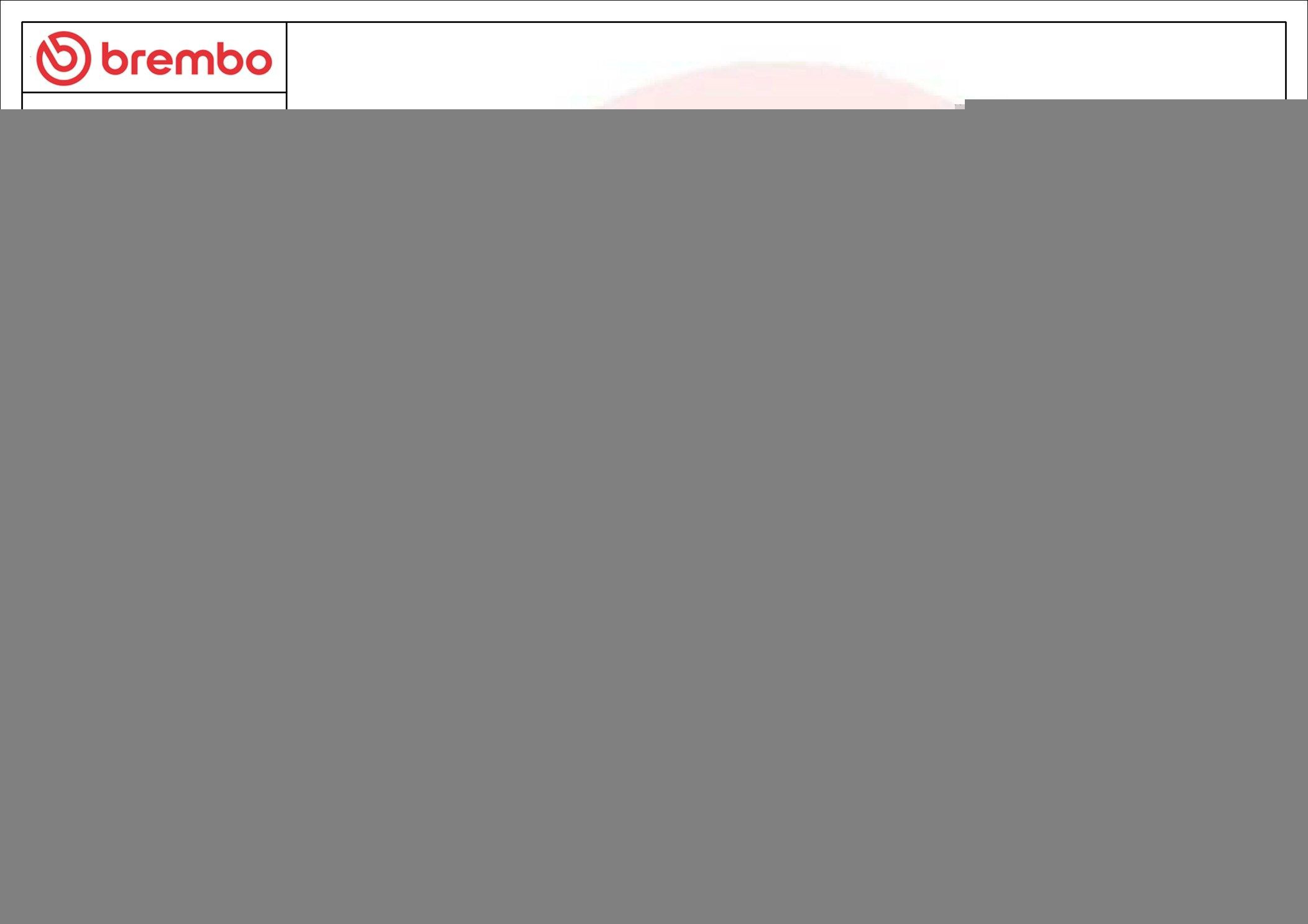Disco de freno trasero 08B36937 Brembo