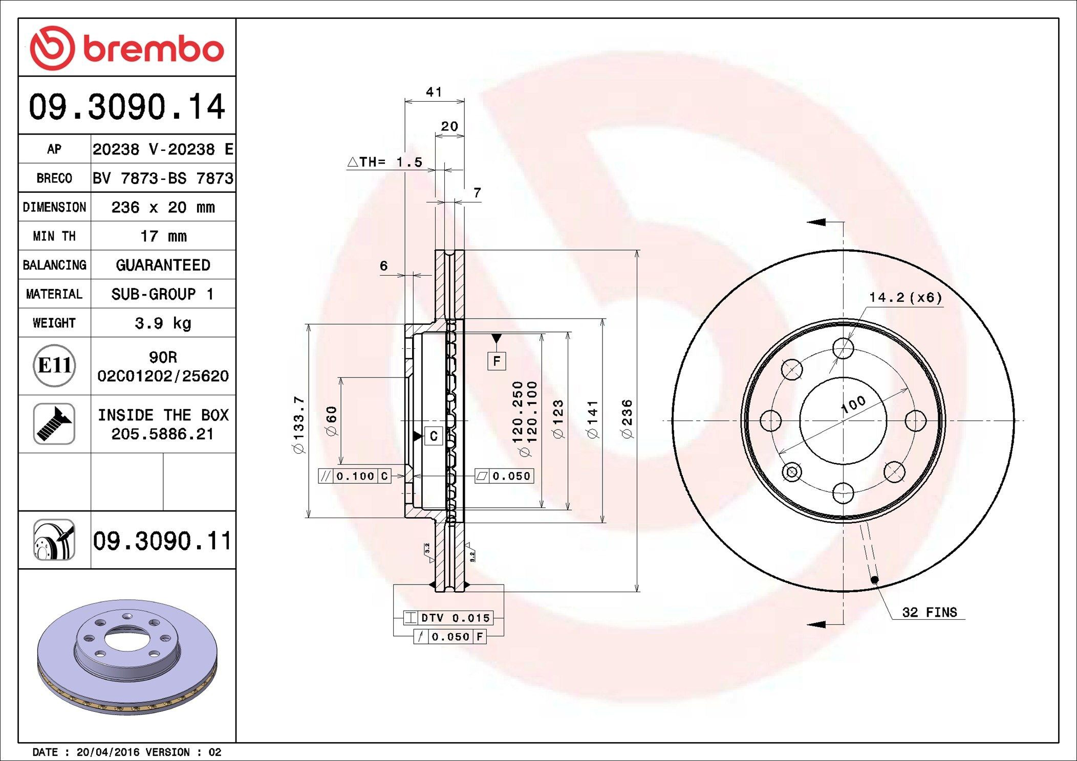 Frenos delanteros Brembo 09309011 precio, desde 24,98 EUR