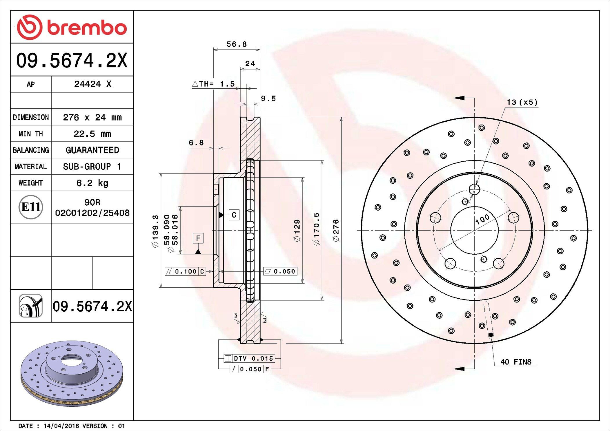 Frenos delanteros Brembo 0956742X precio, desde 35,54 EUR