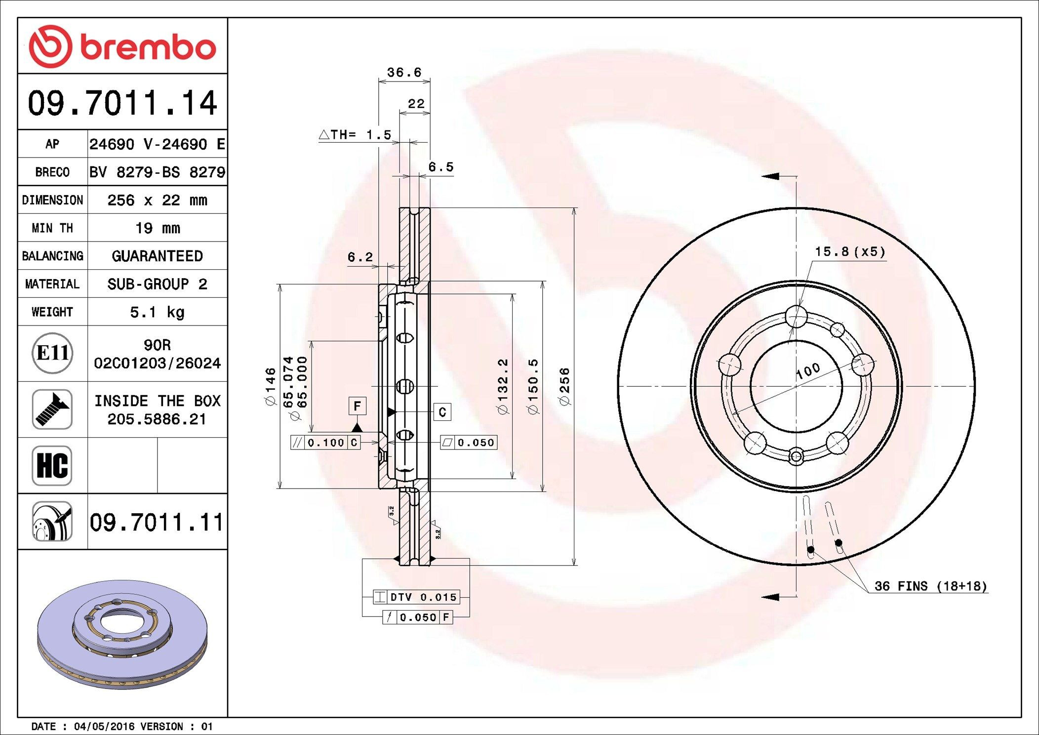 09701111 Brembo Discos