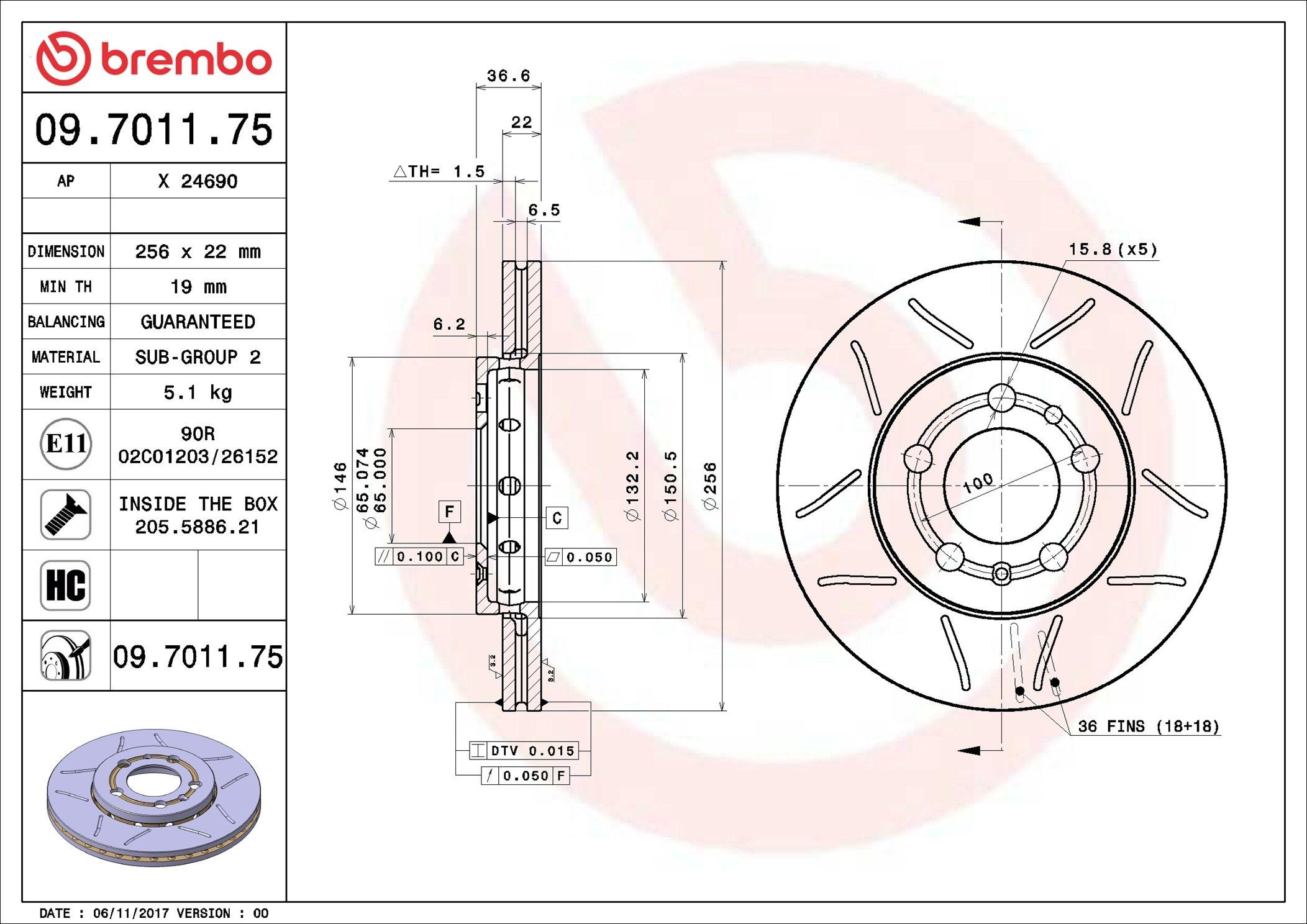 Frenos delanteros Brembo 09701175 precio, desde 28,67 EUR