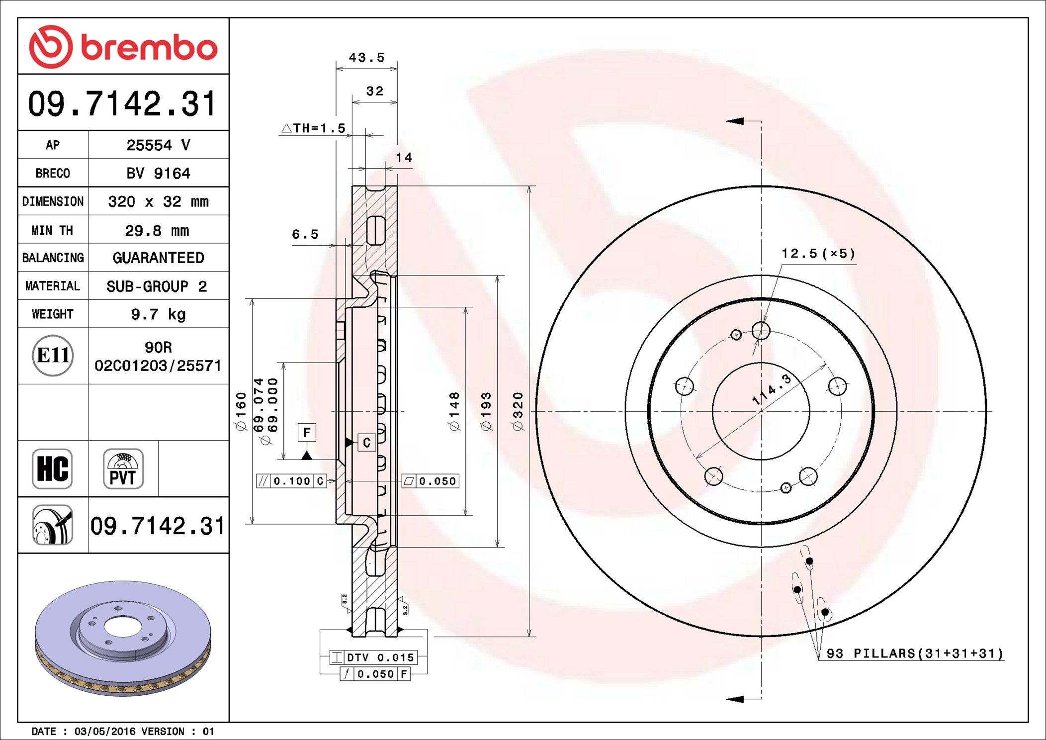 Frenos delanteros Brembo 09714231 precio, desde 75,00 EUR