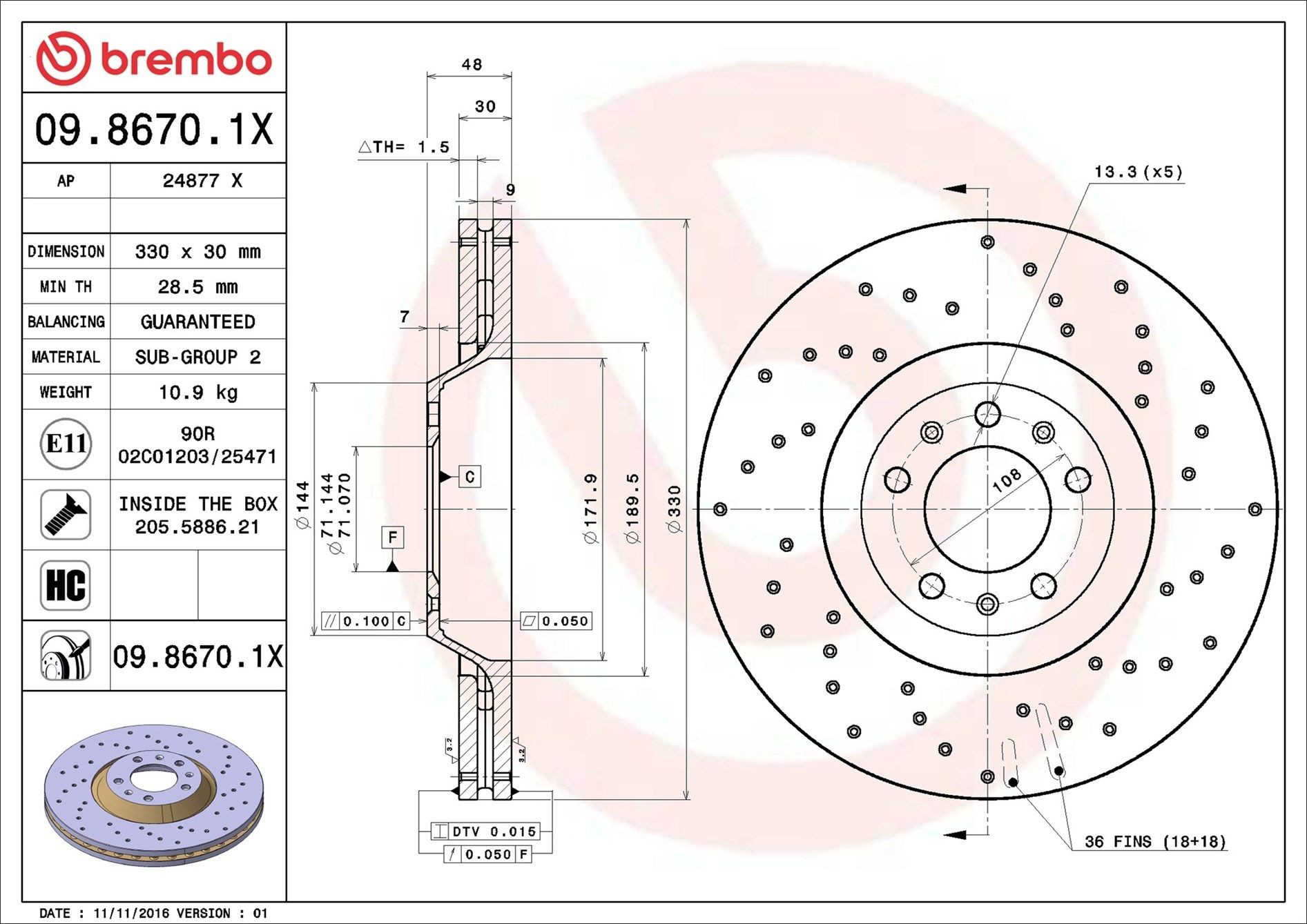 Frenos delanteros Brembo 0986701X precio, desde 76,84 EUR