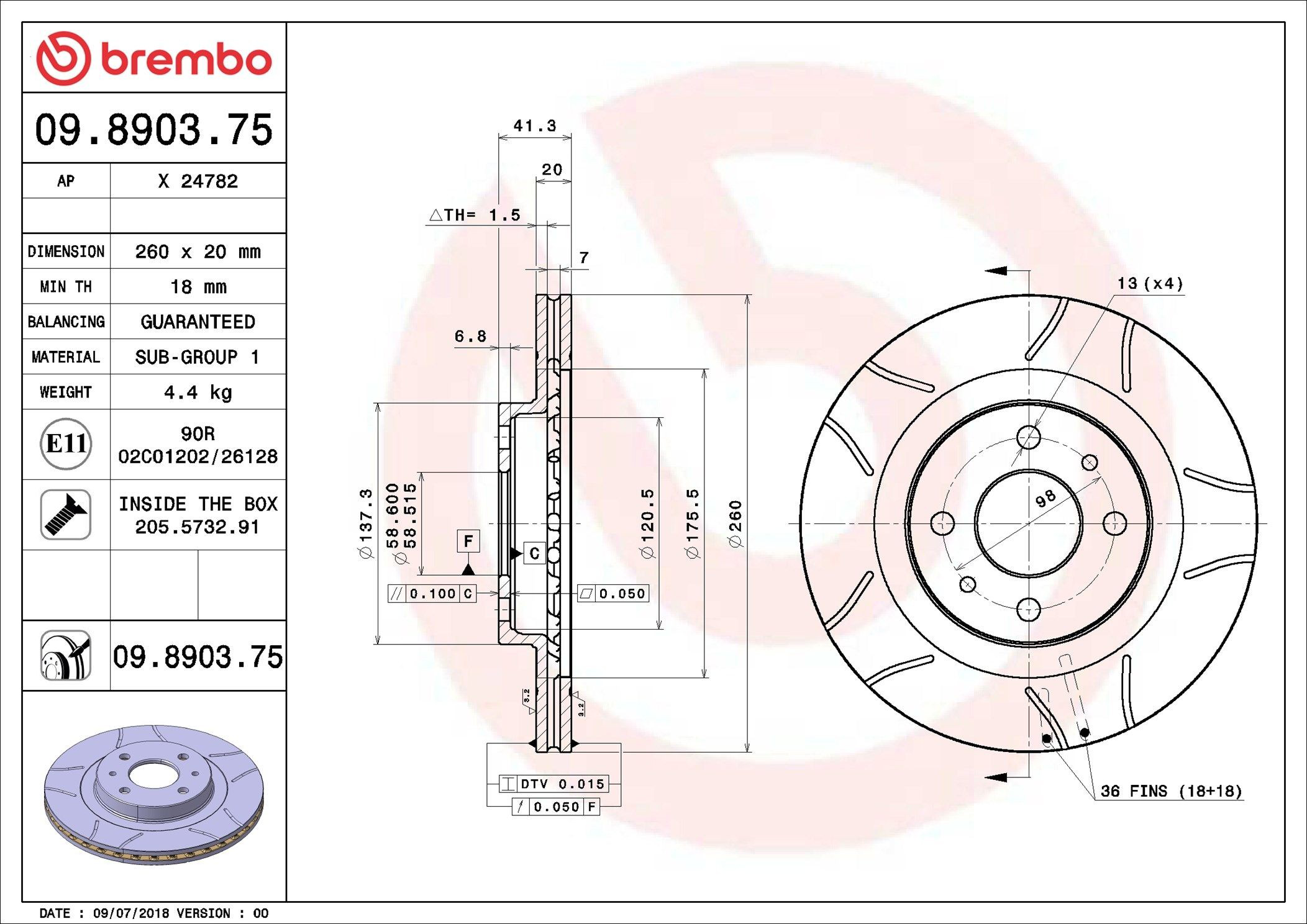 Frenos delanteros Brembo 09890375 precio, desde 31,00 EUR