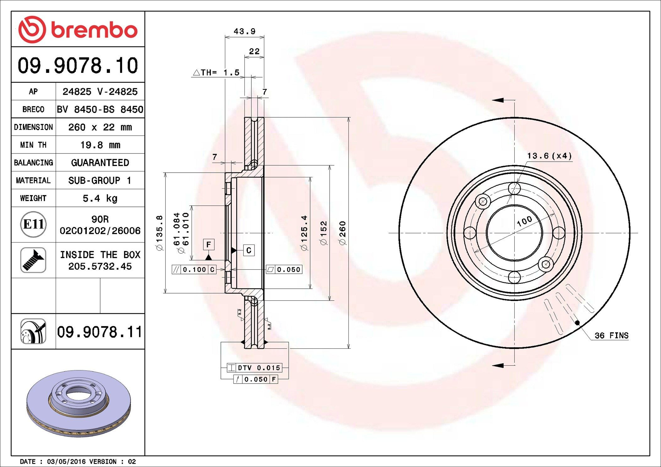 Frenos delanteros Brembo 09907810 precio, desde 34,05 EUR