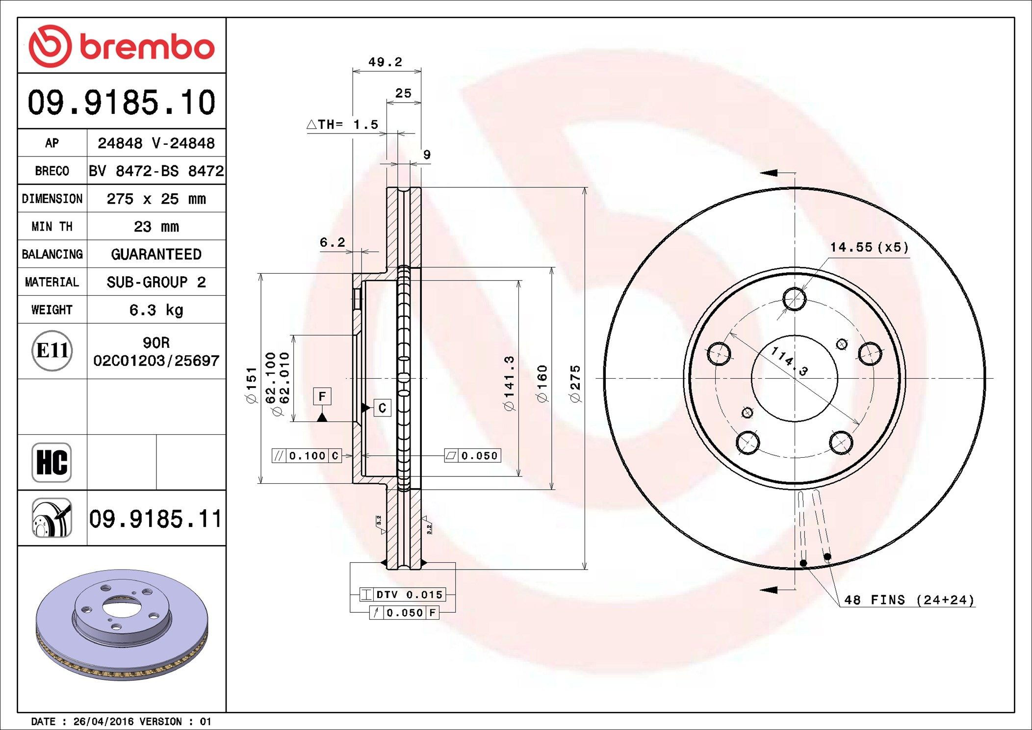 Frenos delanteros Brembo 09918510 precio, desde 38,15 EUR