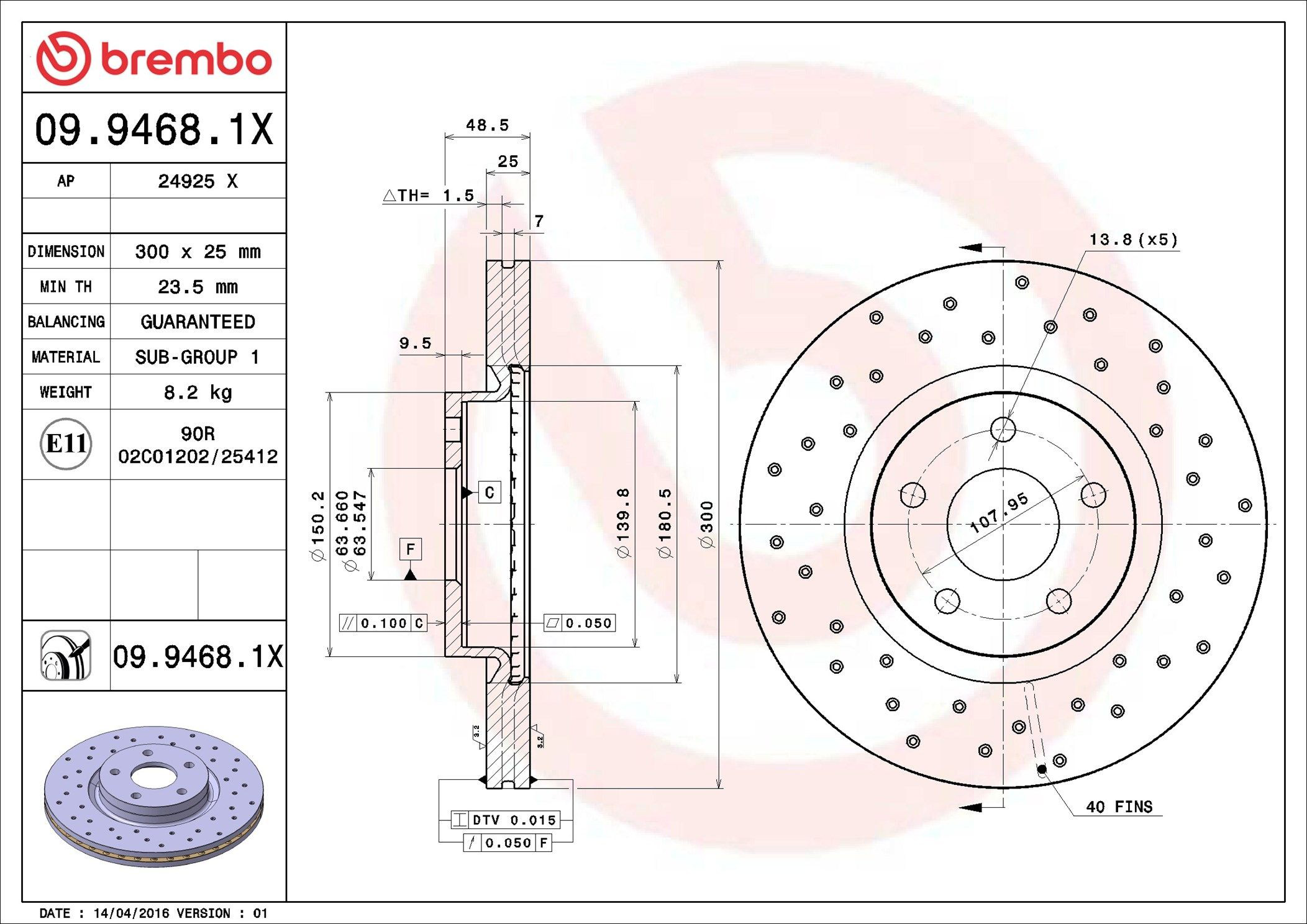 Frenos delanteros Brembo 0994681X precio, desde 55,18 EUR