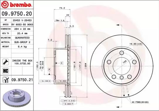 09975021 Brembo Discos