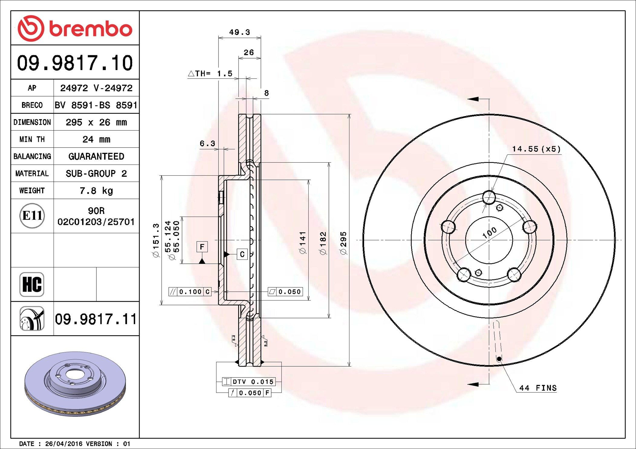 Frenos delanteros Brembo 09981711 precio, desde 64,18 EUR