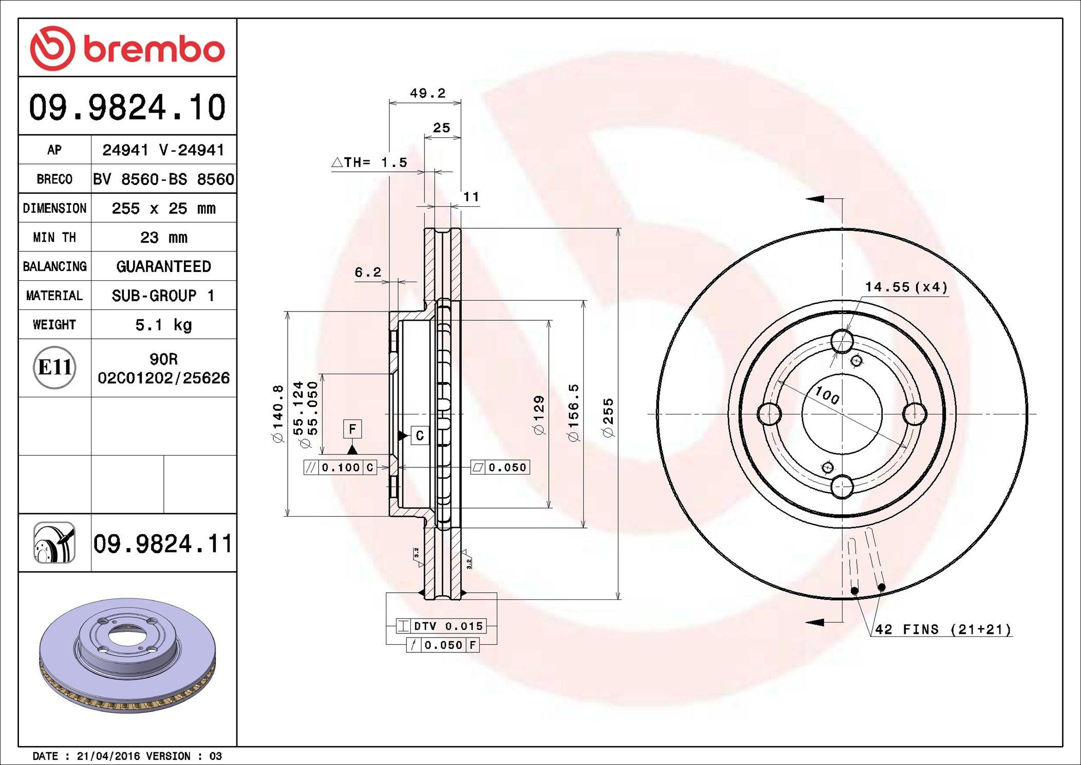 Frenos delanteros Brembo 09982410 precio, desde 35,22 EUR