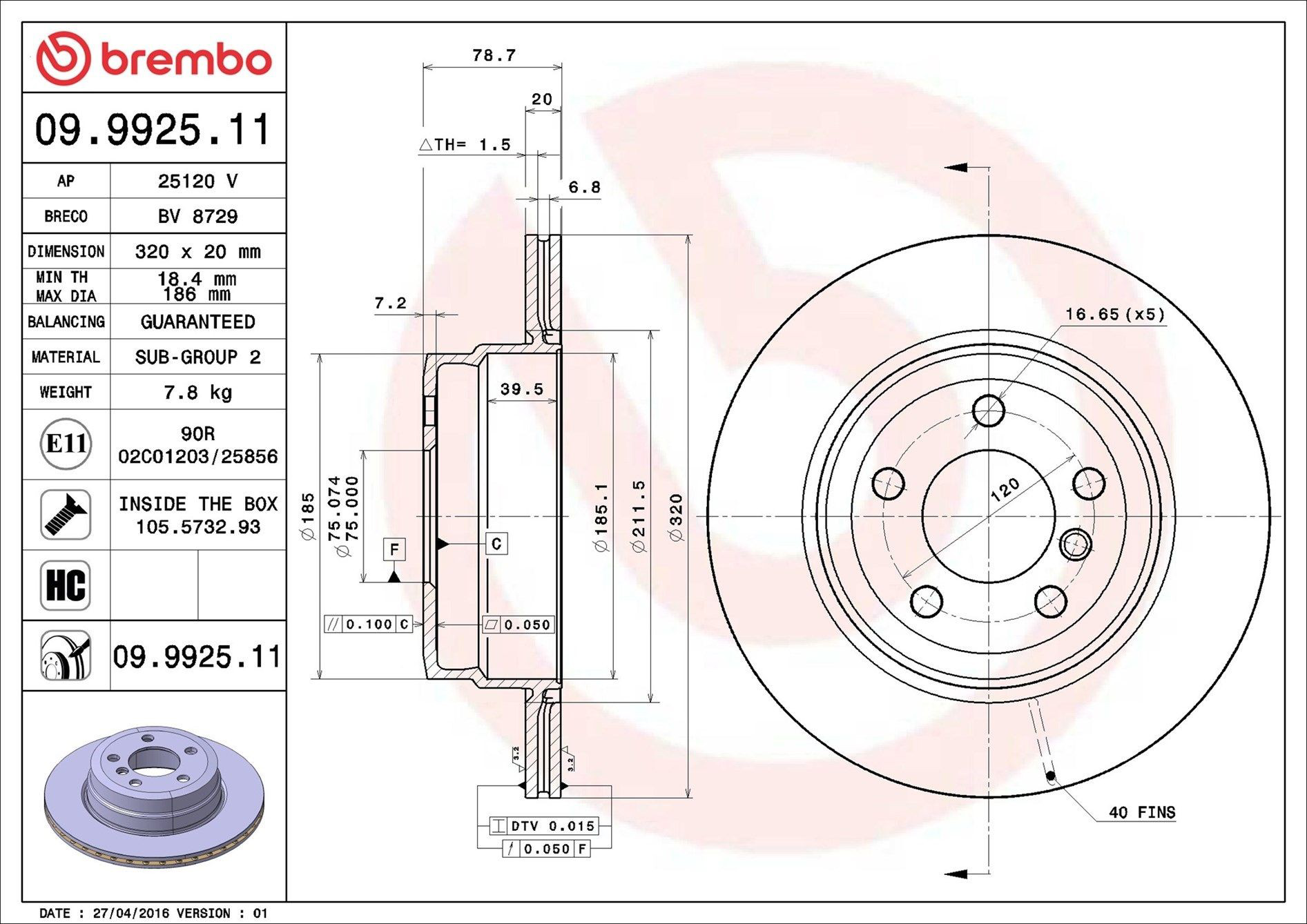 Frenos traseros Brembo 09992511