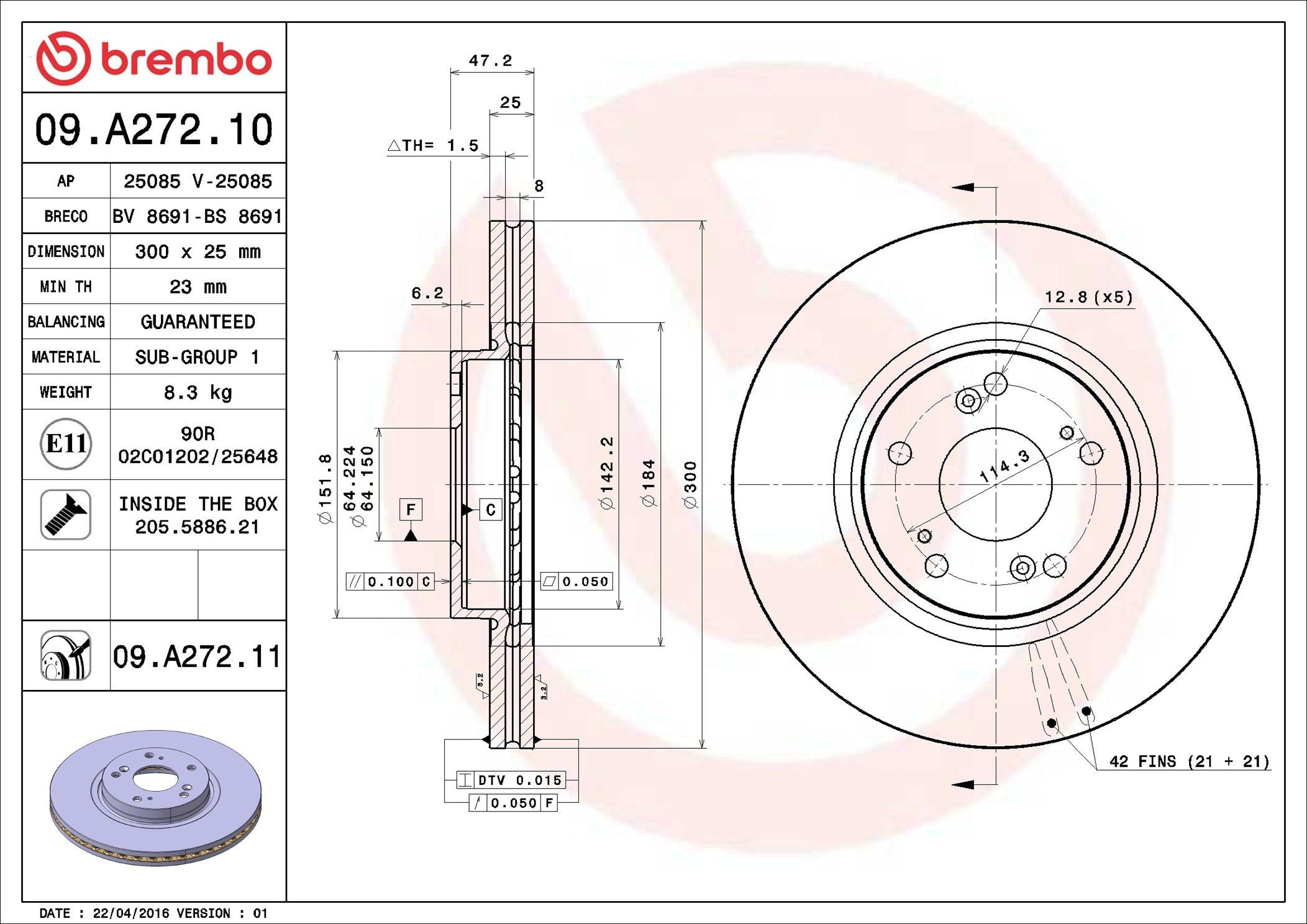 Frenos delanteros Brembo 09A27211 precio, desde 42,15 EUR