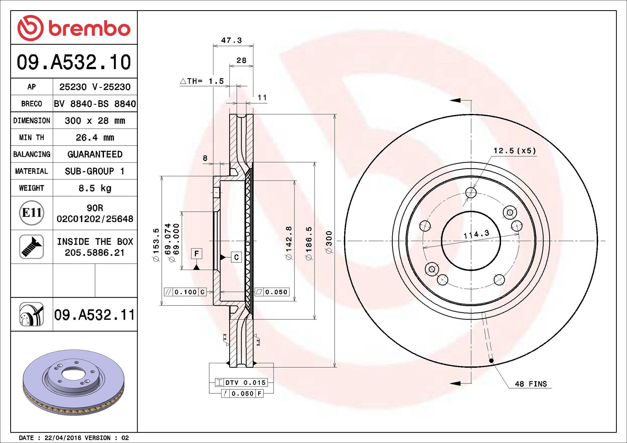 Frenos delanteros Brembo 09A53211 precio, desde 47,04 EUR