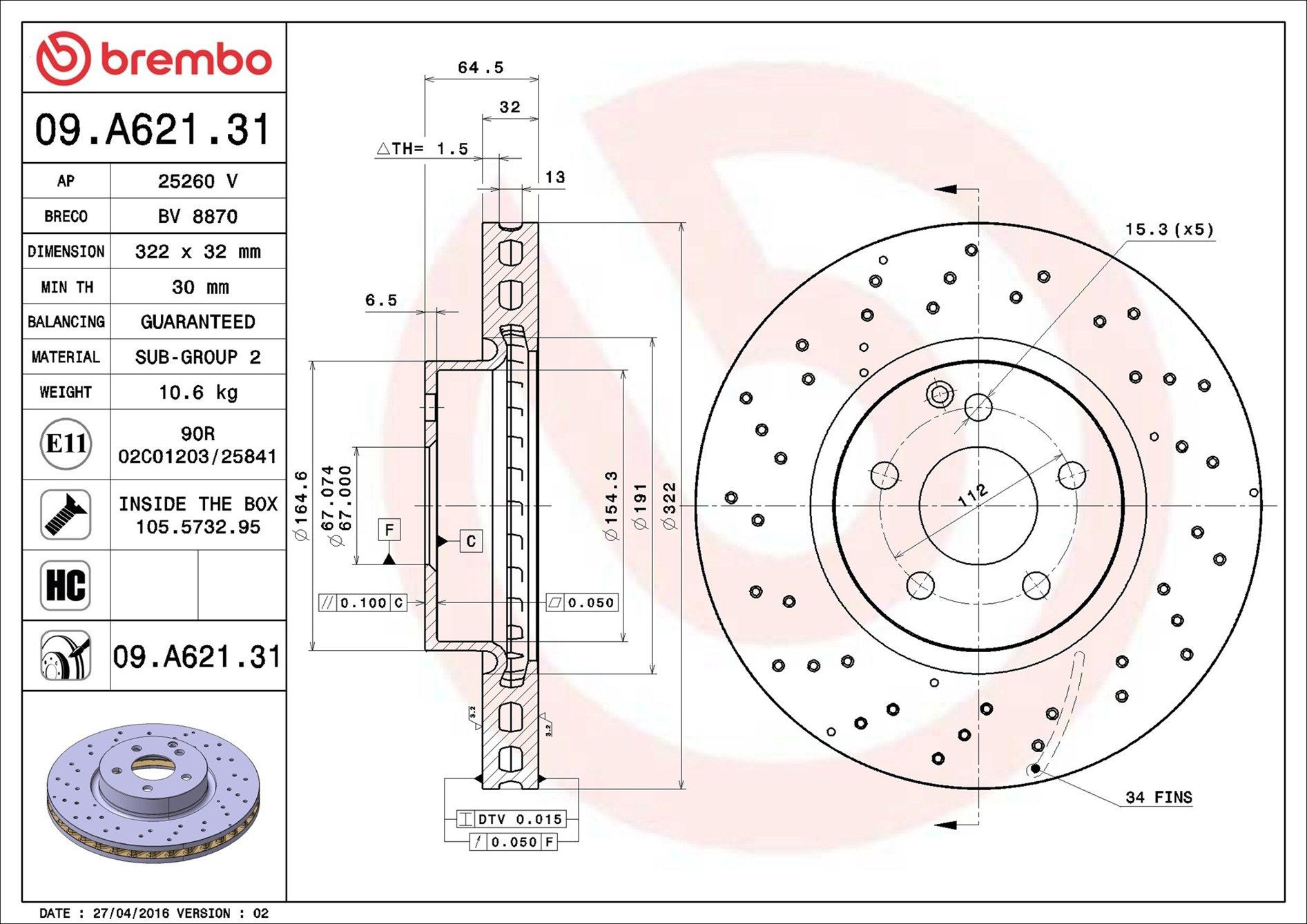 Frenos delanteros Brembo 09A62131 precio, desde 63,89 EUR