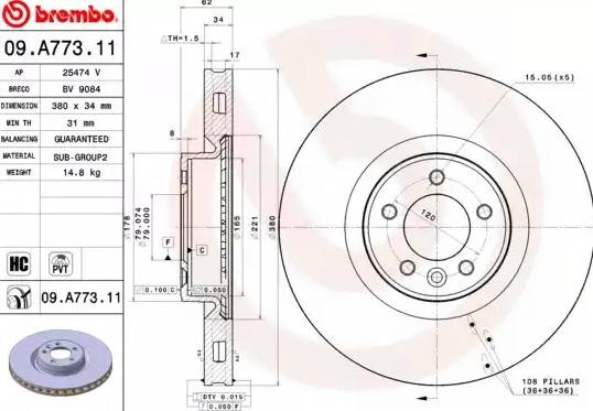 09A77311 Brembo Discos