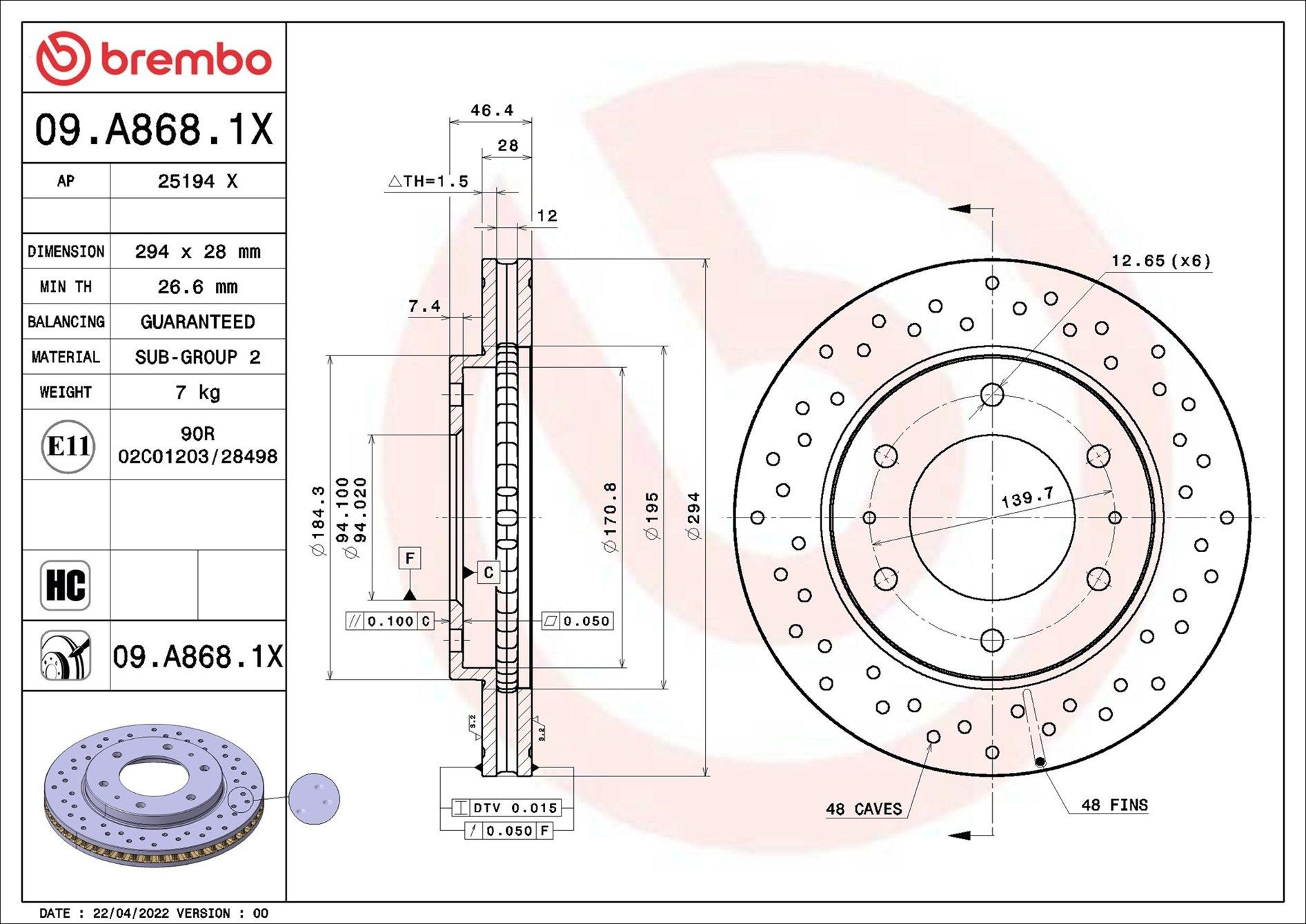 Frenos delanteros Brembo 09A8681X precio, desde 66,09 EUR