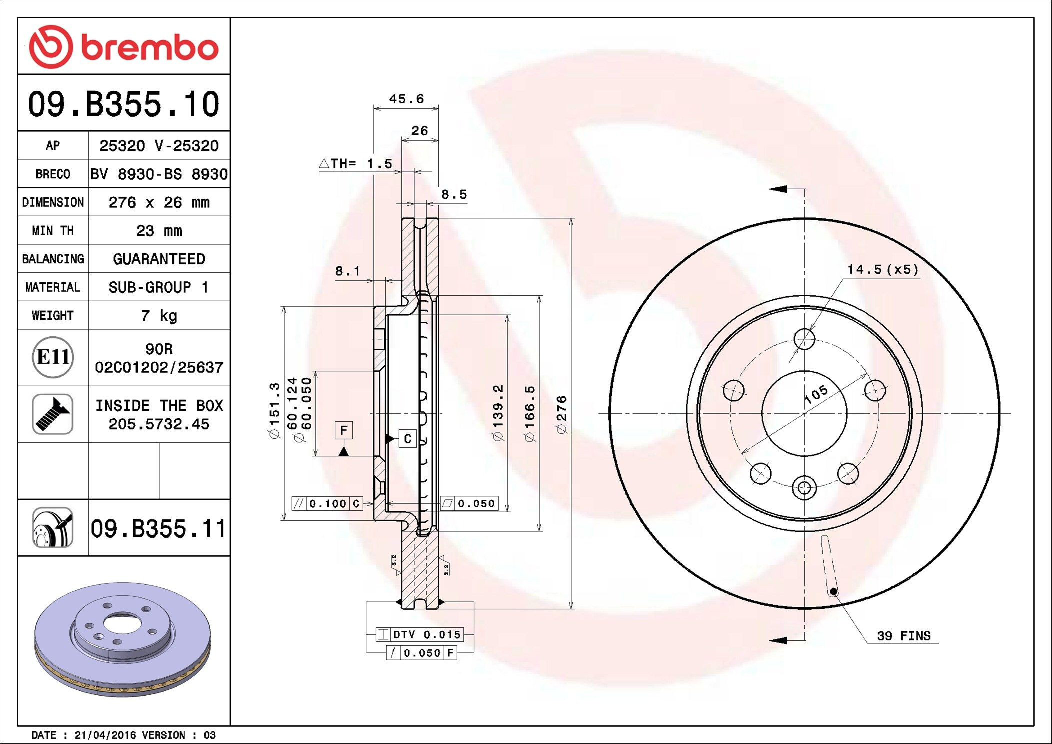 Frenos delanteros Brembo 09B35510 precio, desde 42,18 EUR
