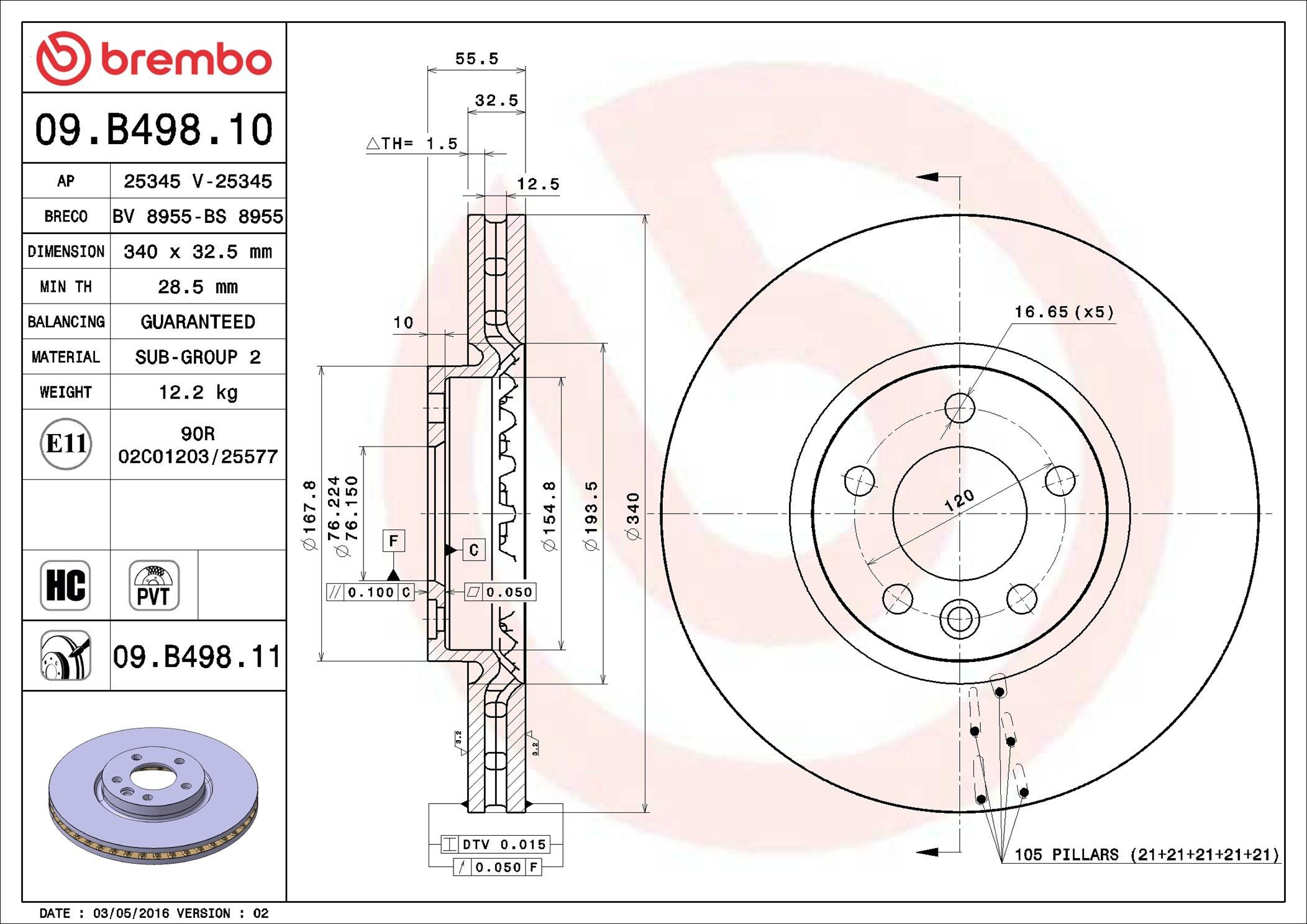 Frenos delanteros Brembo 09B49810 precio, desde 63,91 EUR