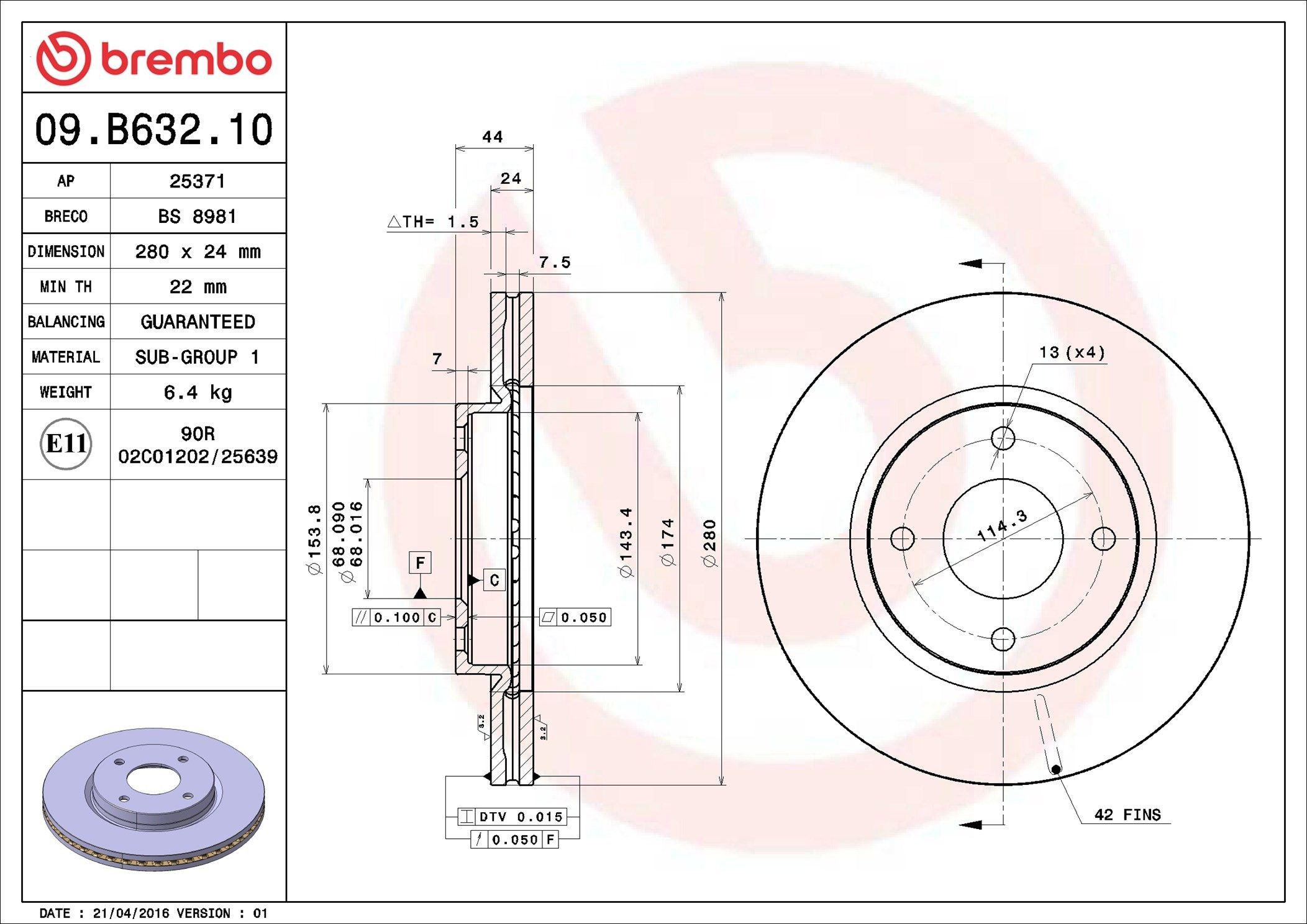Frenos delanteros Brembo 09B63210 precio, desde 44,71 EUR