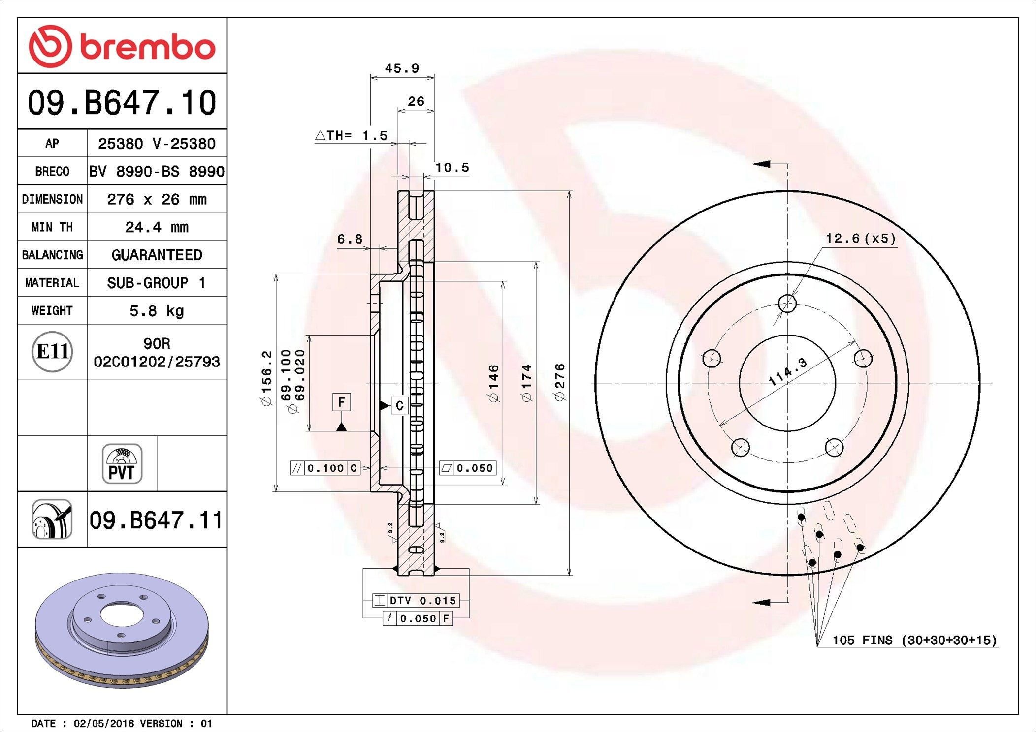 Frenos delanteros Brembo 09B64710 precio, desde 36,62 EUR