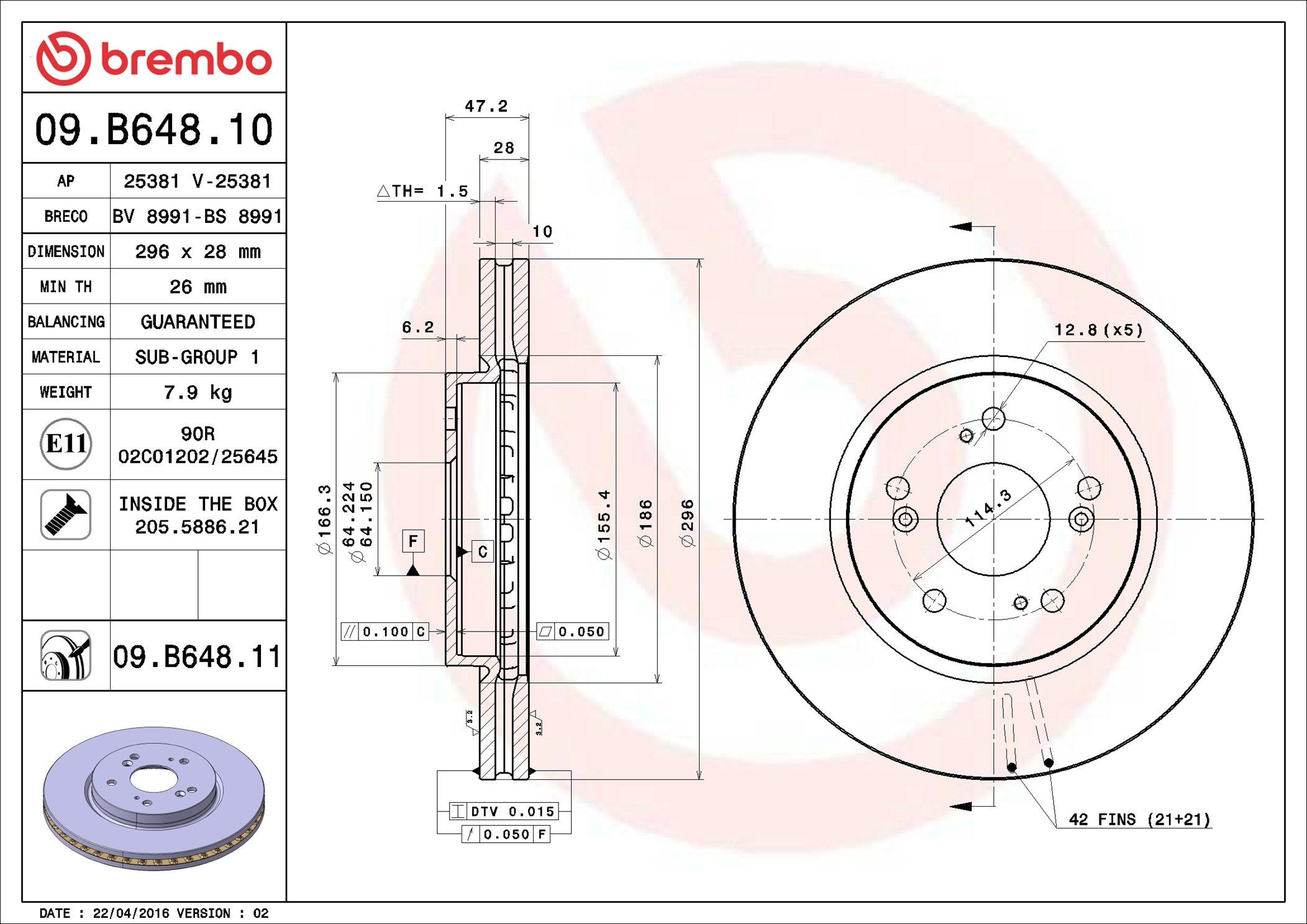 Frenos delanteros Brembo 09B64810 precio, desde 45,18 EUR