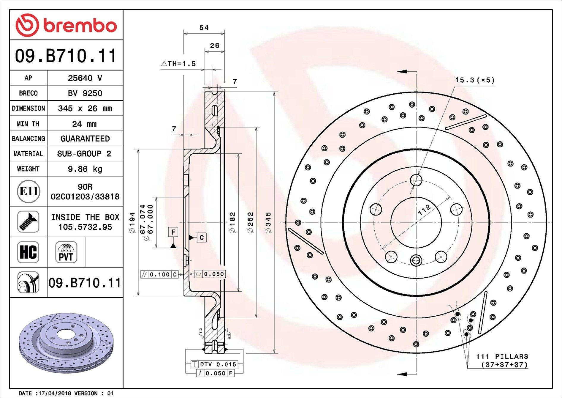 Frenos traseros Brembo 09B71011
