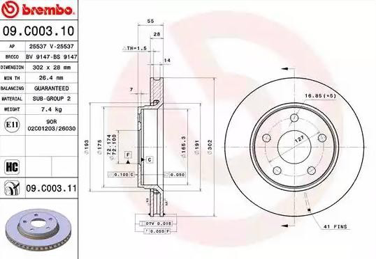 Frenos delanteros Brembo 09C00311 precio, desde 65,10 EUR
