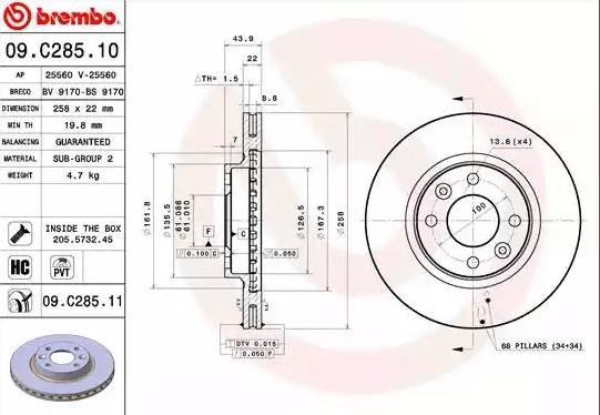 09C28511 Brembo Discos