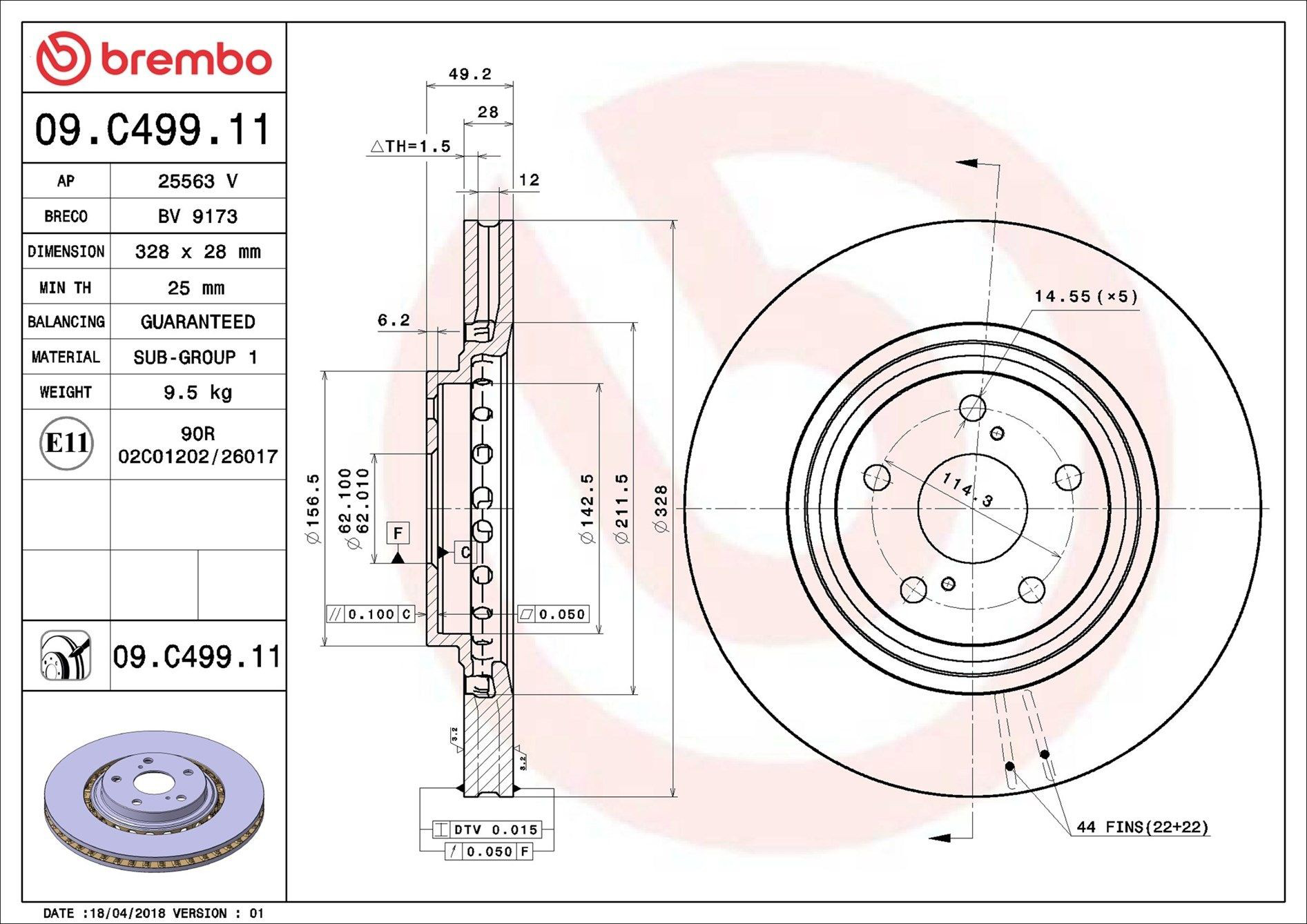 Frenos delanteros Brembo 09C49911 precio, desde 45,51 EUR