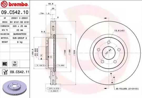 09C54211 Brembo Discos