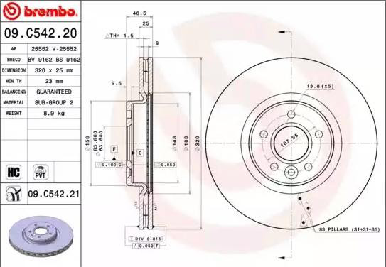 09C54221 Brembo Discos