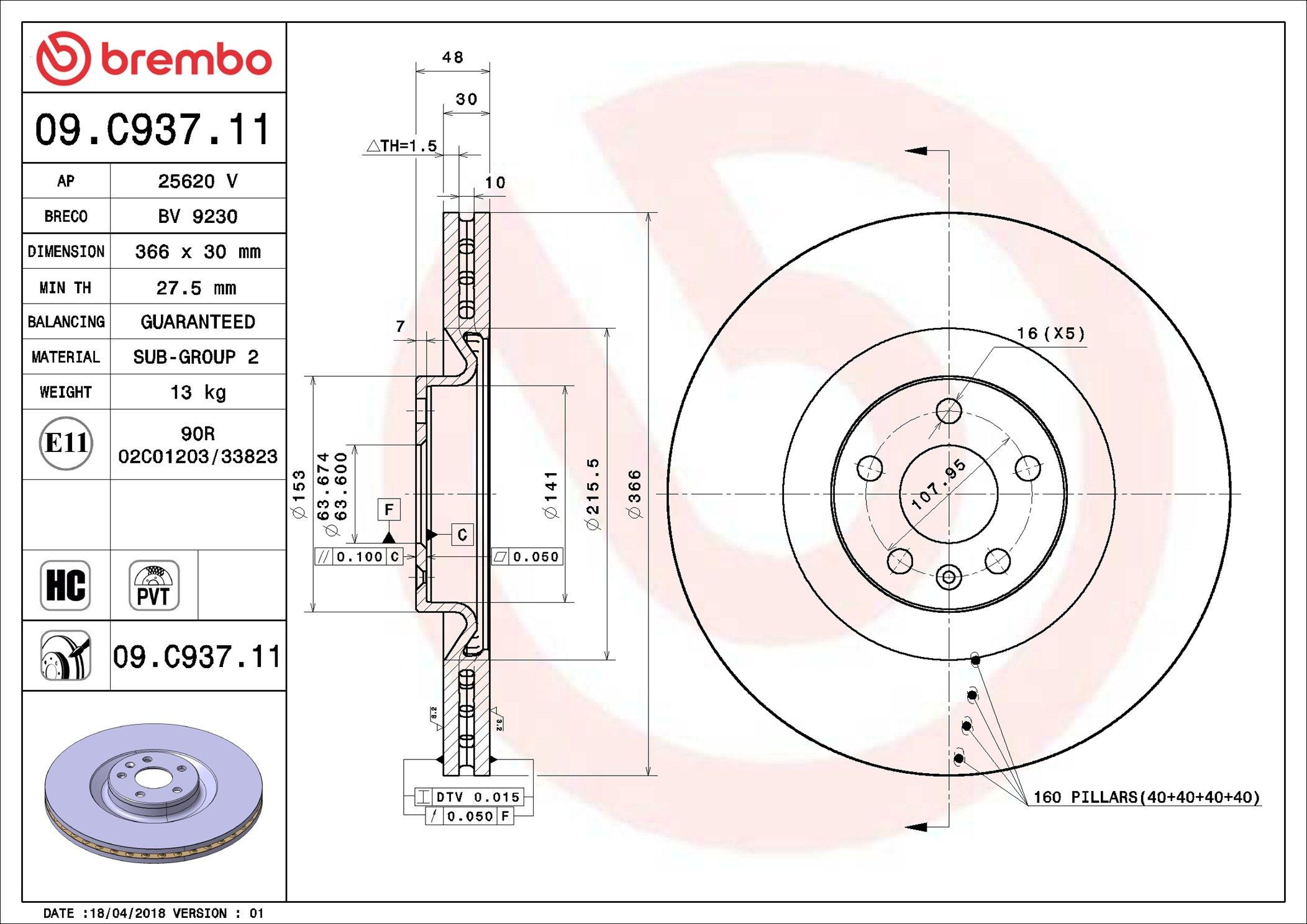 Frenos delanteros Brembo 09C93711 precio, desde 104,90 EUR