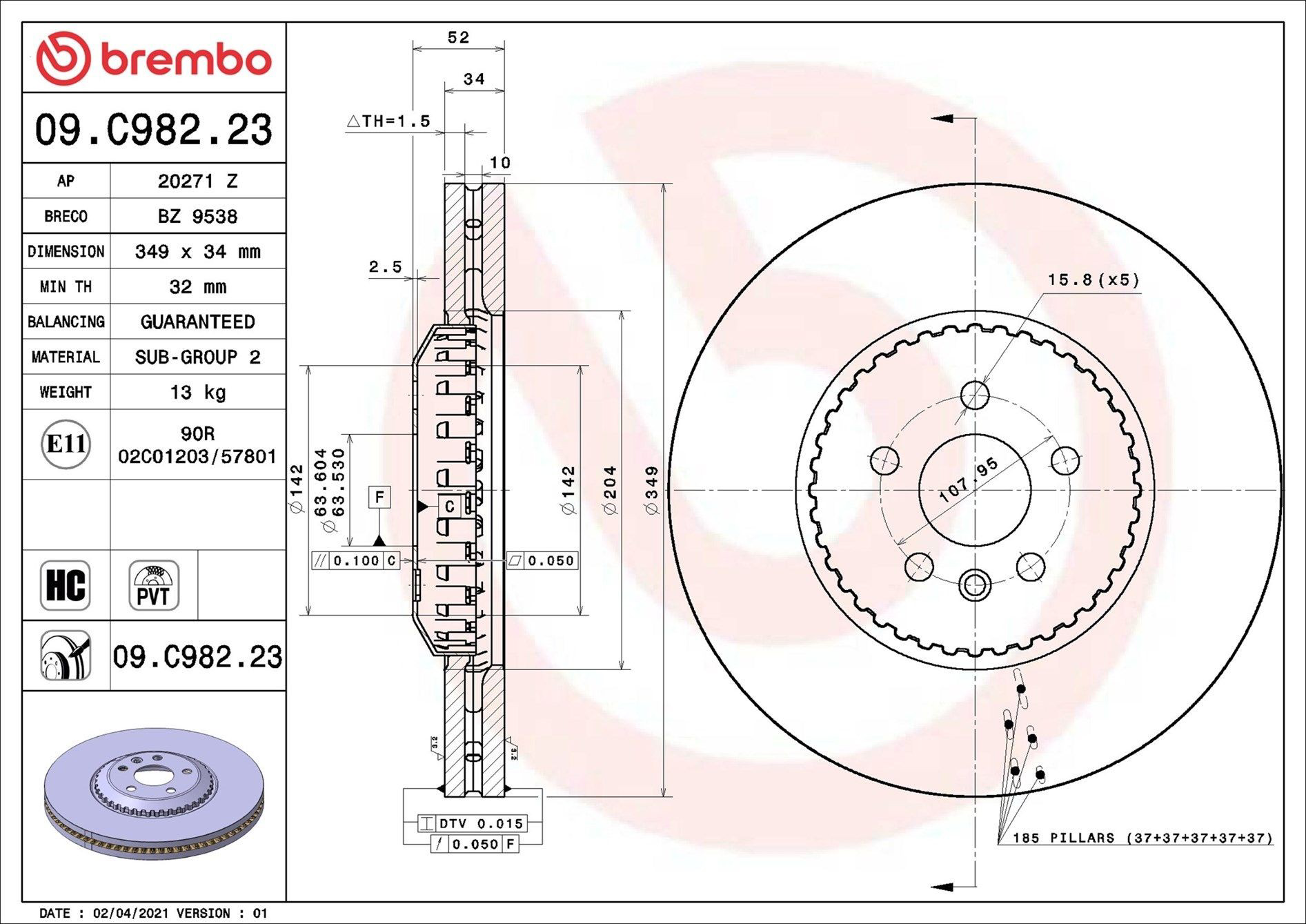 Frenos delanteros Brembo 09C98223 precio, desde 122,77 EUR