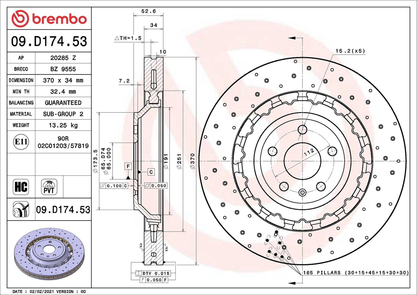 Frenos delanteros Brembo 09D17453 precio, desde 414,41 EUR