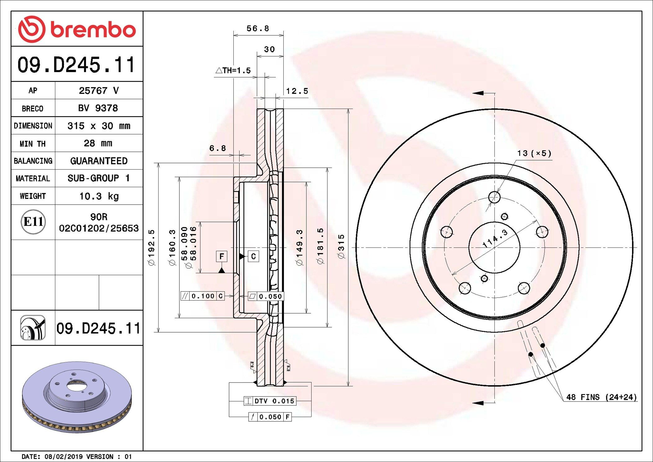 Frenos delanteros Brembo 09D24511 precio, desde 73,42 EUR
