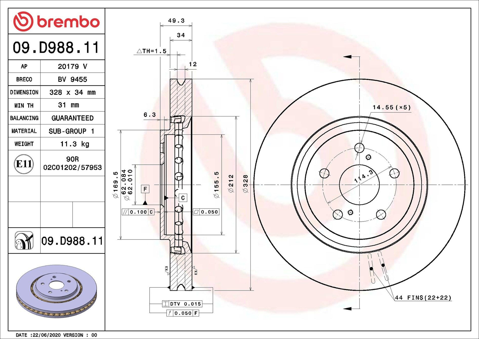 Frenos delanteros Brembo 09D98811 precio, desde 77,42 EUR