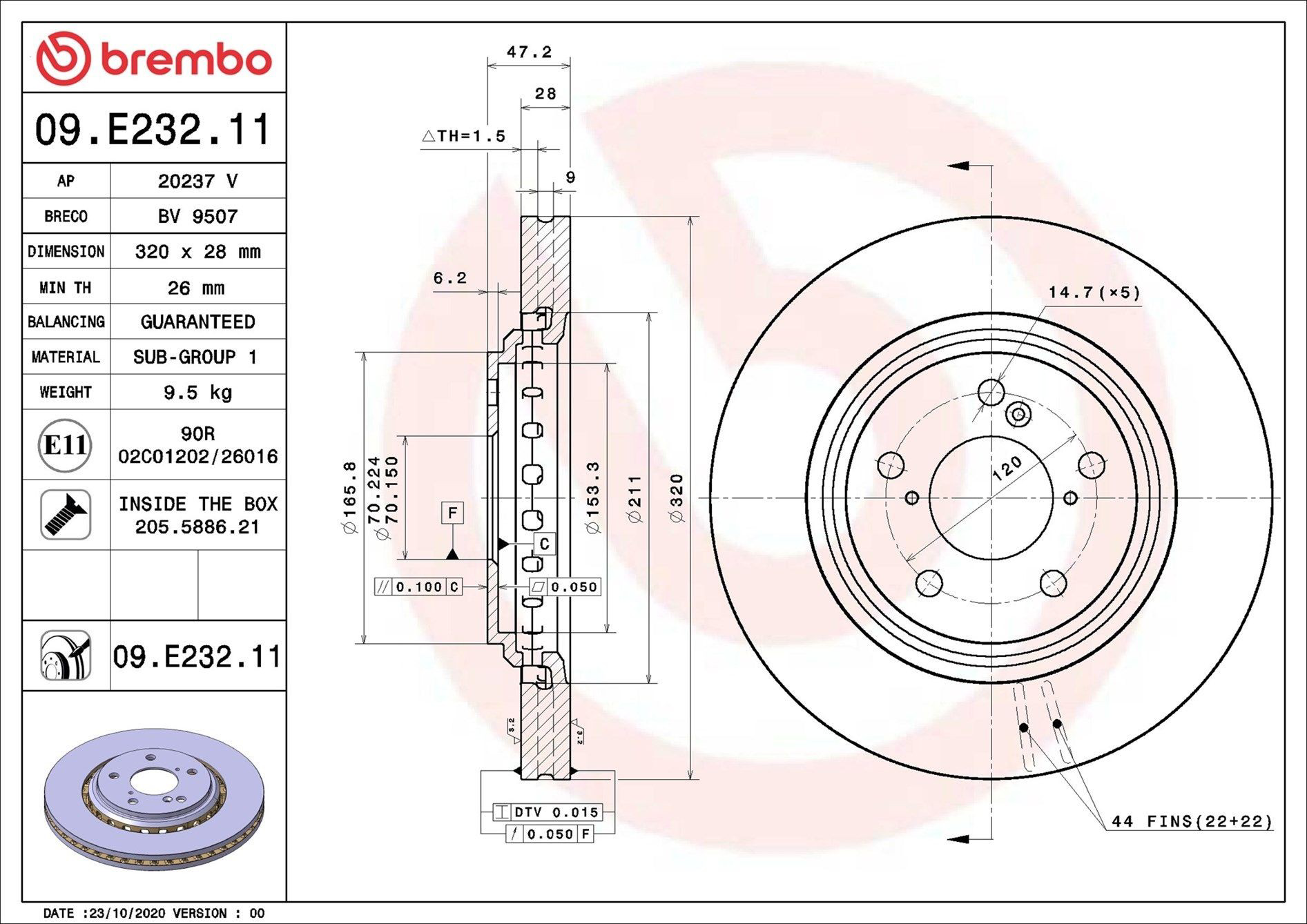 Frenos delanteros Brembo 09E23211 precio, desde 72,49 EUR