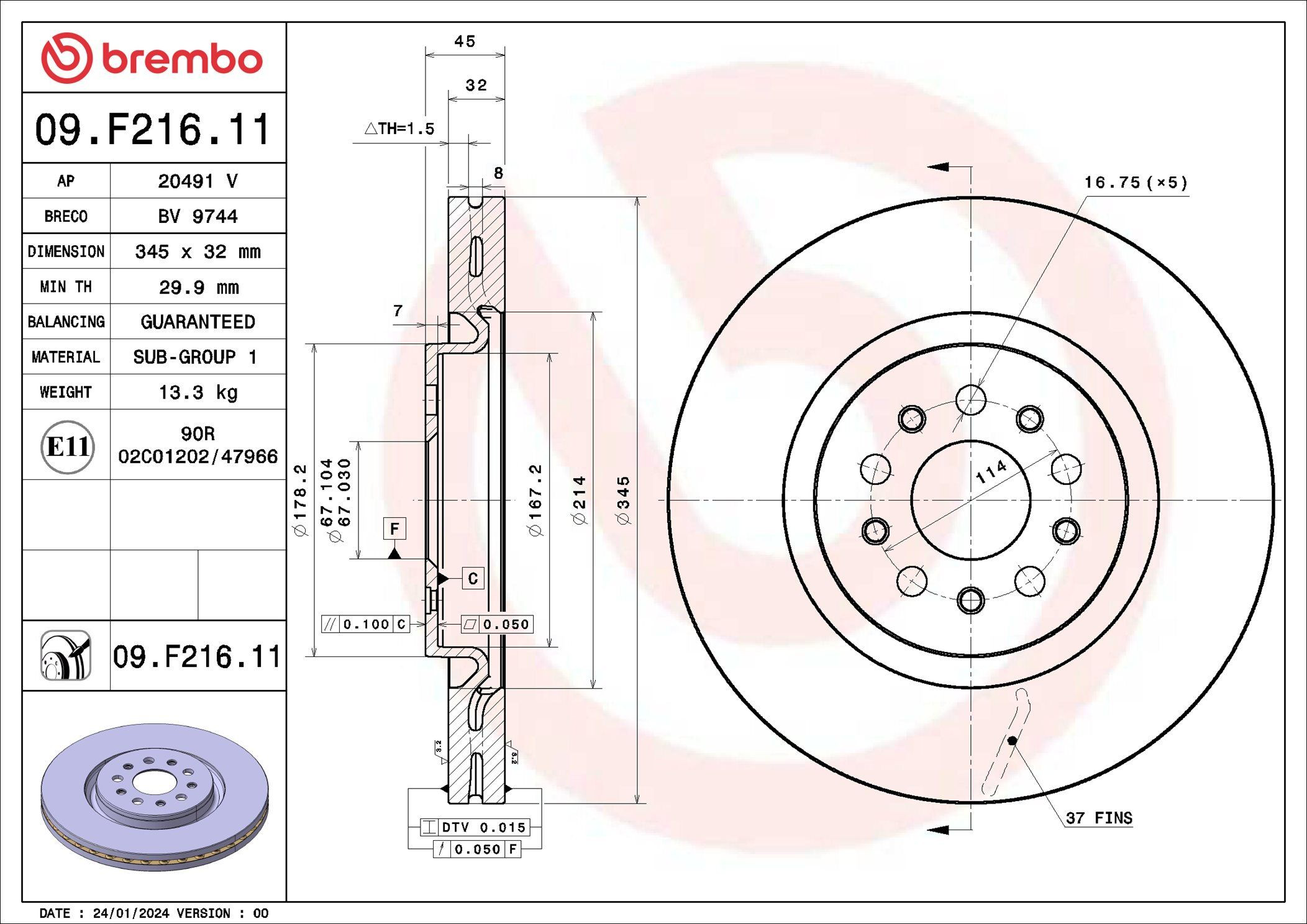 09F21611 Brembo