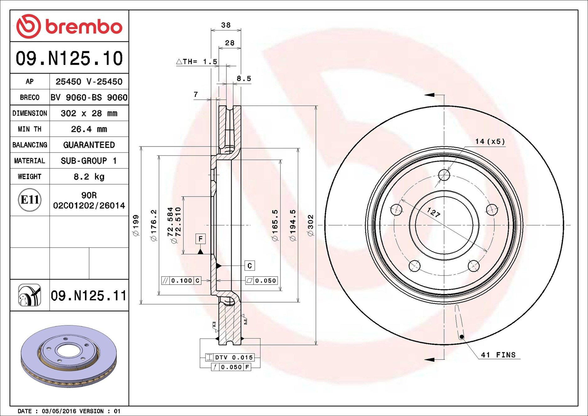 Frenos delanteros Brembo 09N12511 precio, desde 48,51 EUR