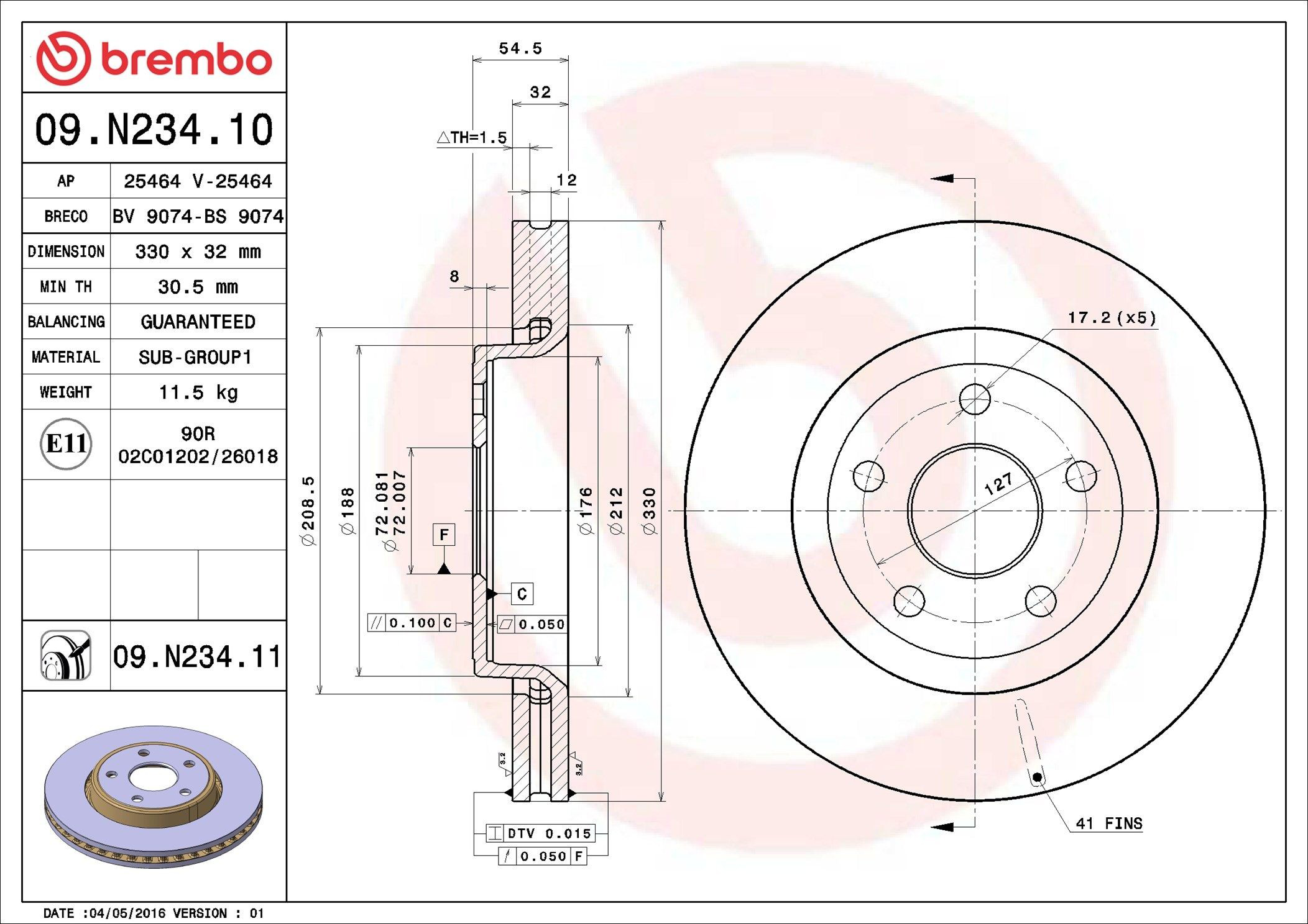 Frenos delanteros Brembo 09N23411 precio, desde 84,42 EUR