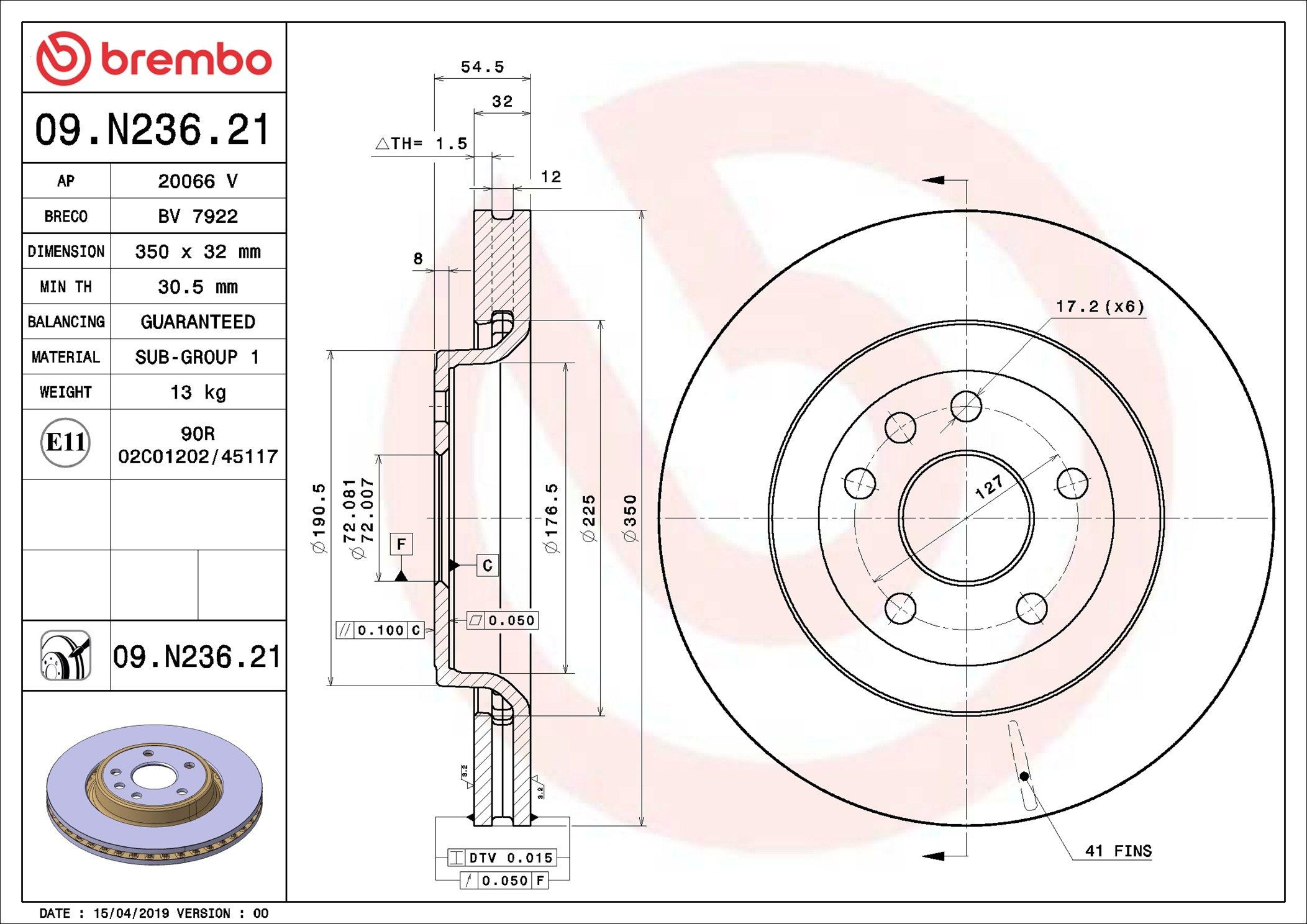 Frenos delanteros Brembo 09N23621 precio, desde 89,45 EUR