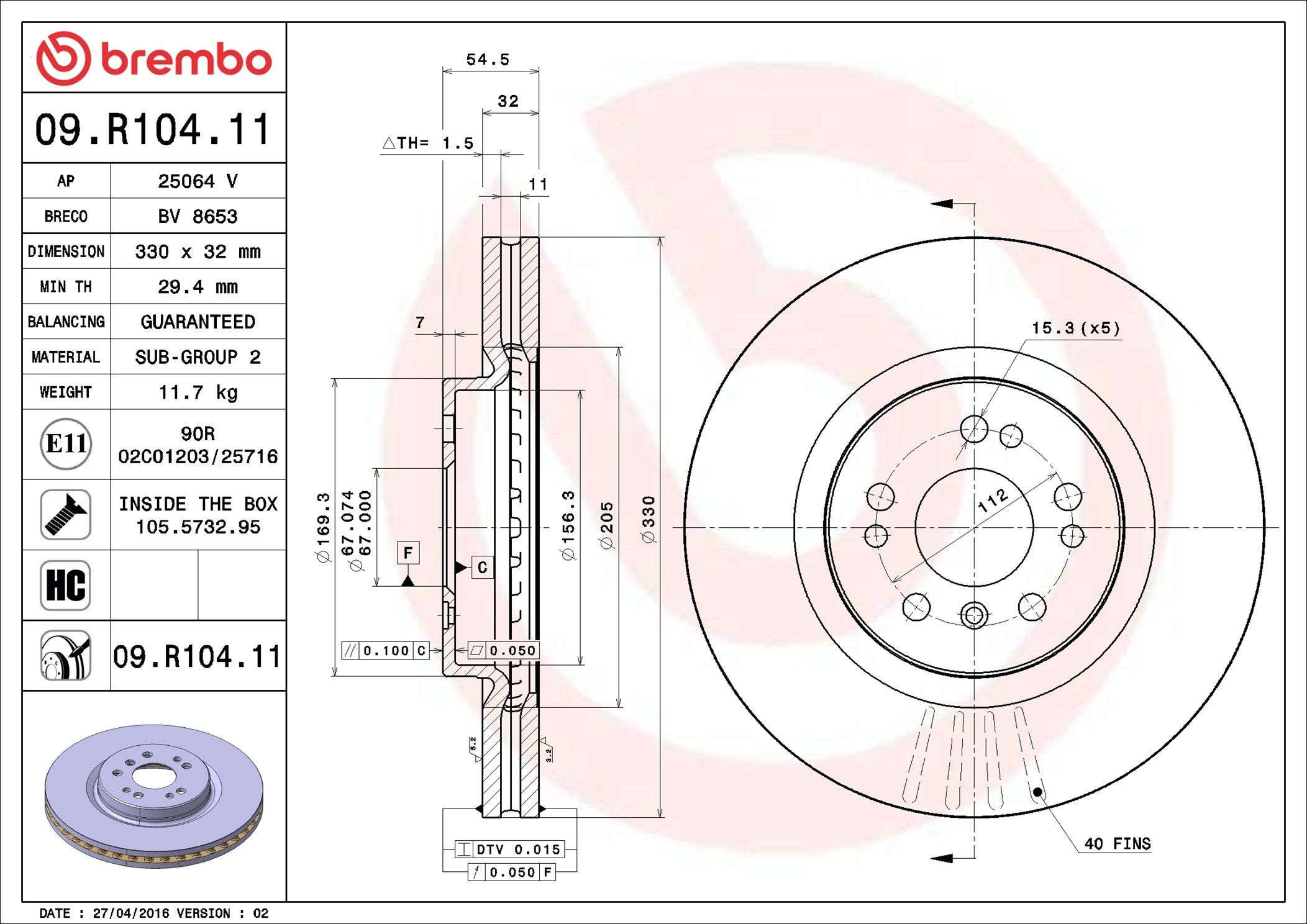 Frenos delanteros Brembo 09R10411 precio, desde 75,69 EUR