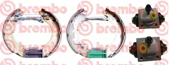 K50008 Brembo Kit frenos, disco de tambor, con cilindros, completo 