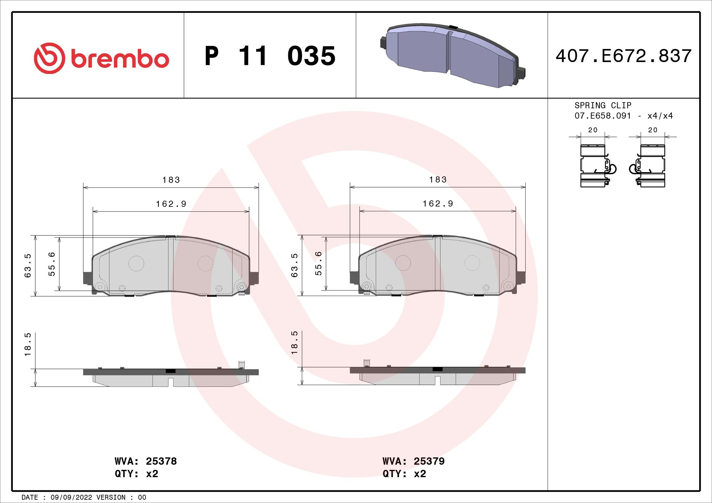 Pastillas freno delanteras Brembo P11035 precio, desde 46,80 EUR