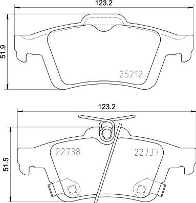 P24216 Brembo Pastillas freno traseras