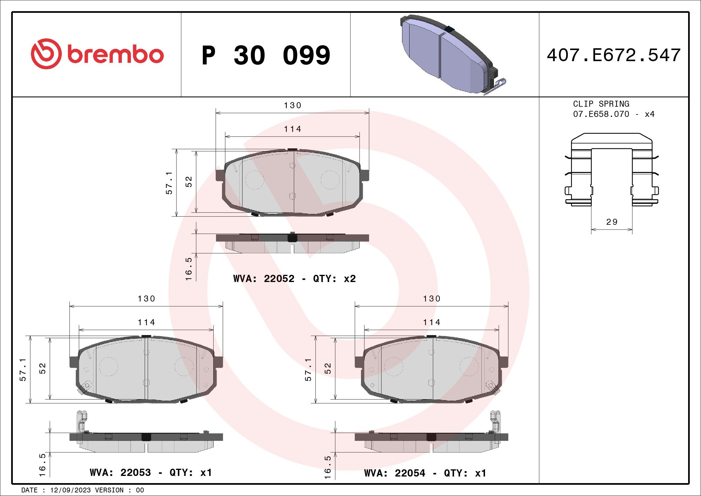 Pastillas freno delanteras Brembo P30099 precio, desde 29,51 EUR