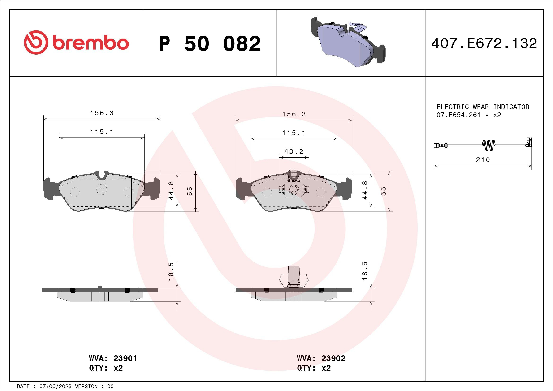 Pastillas traseras de freno Brembo P50082 precio, desde 25,16 EUR