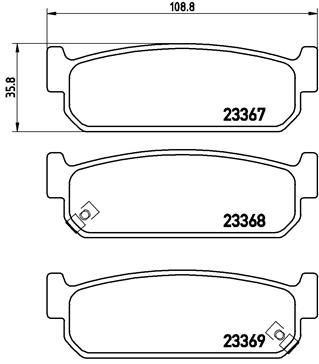 Comprar P56071 Brembo Pastillas de freno traseras